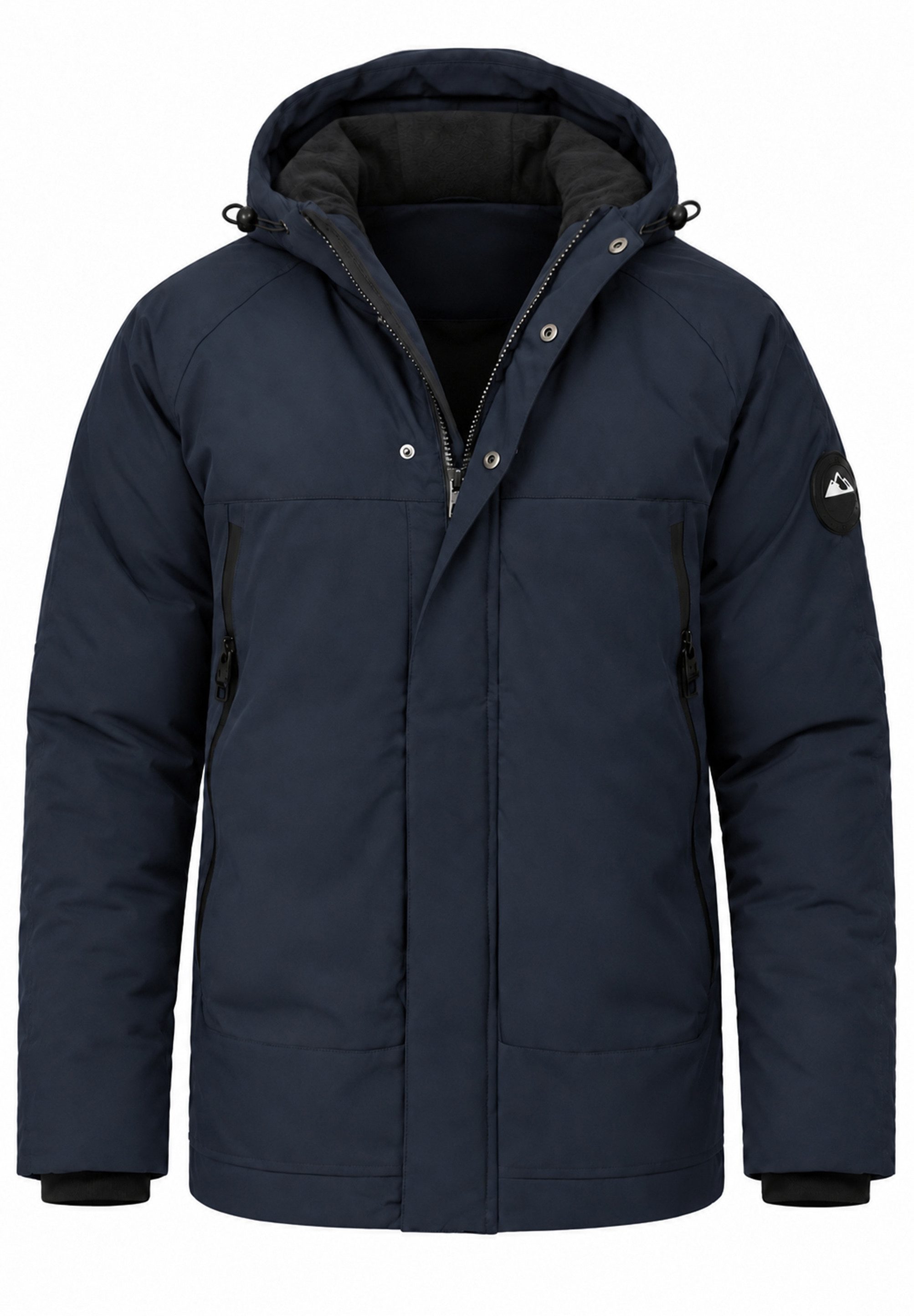 OneRedox Winterjacke mit Kapuze als Pufferjacke - Steppjacke Herren Outdoor Jacke für den Winter mit Fleece-Gefütterter Kapuze