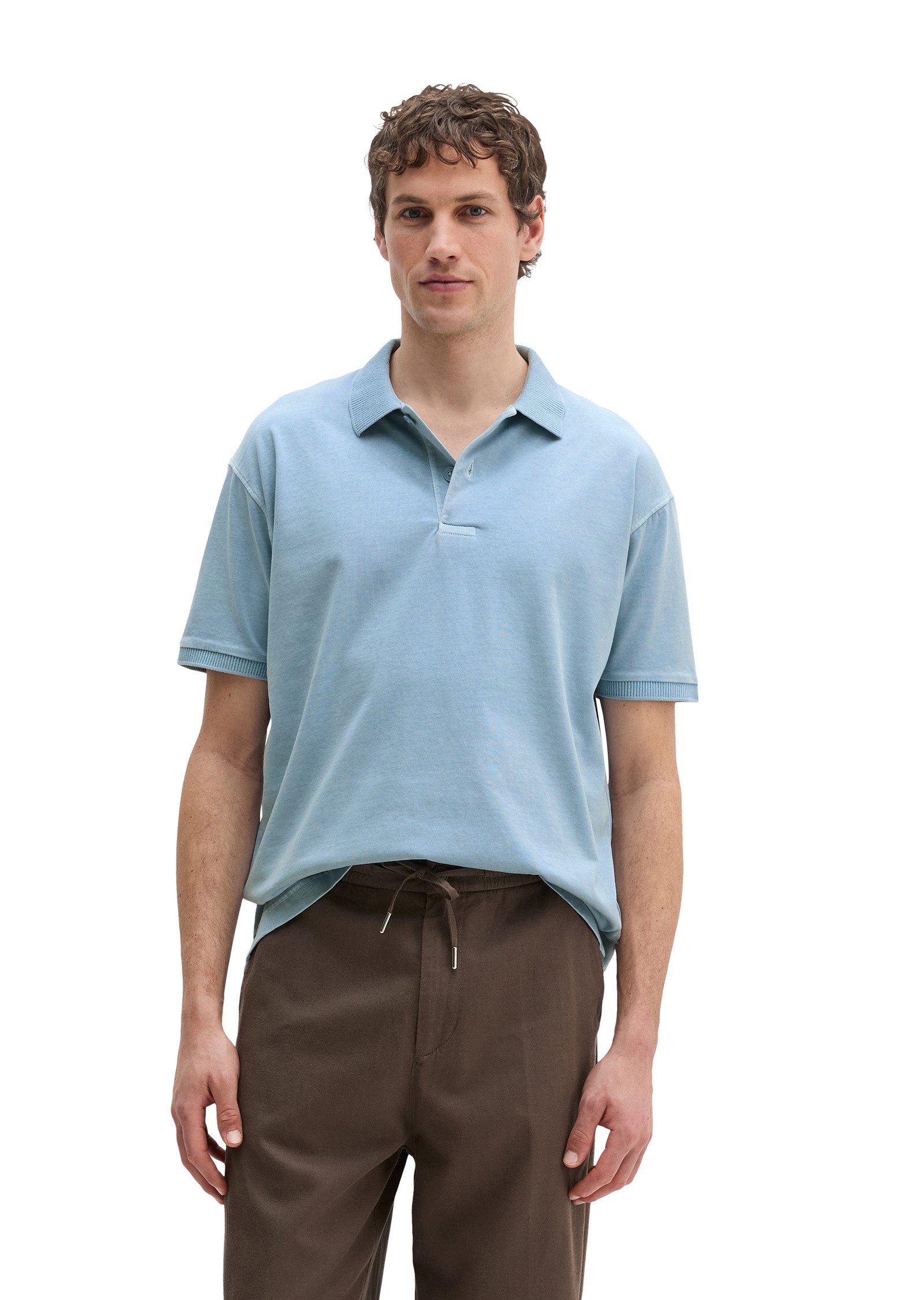 Marc O'Polo Poloshirt aus schwerem Bio-Baumwoll-Jersey