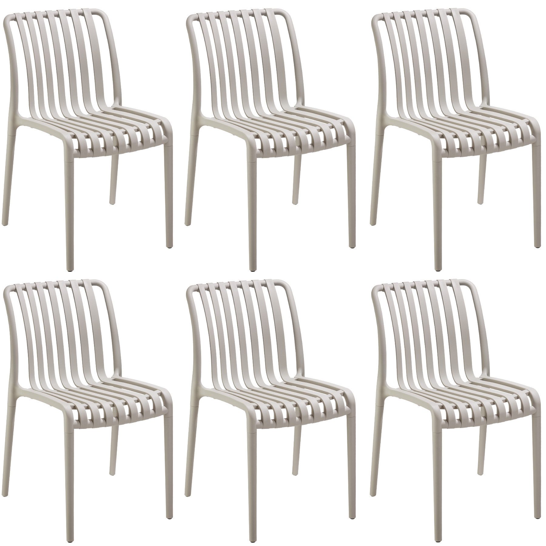 tectake Gartenstuhl Gartenstühle (6er Set, 6 günstig online kaufen
