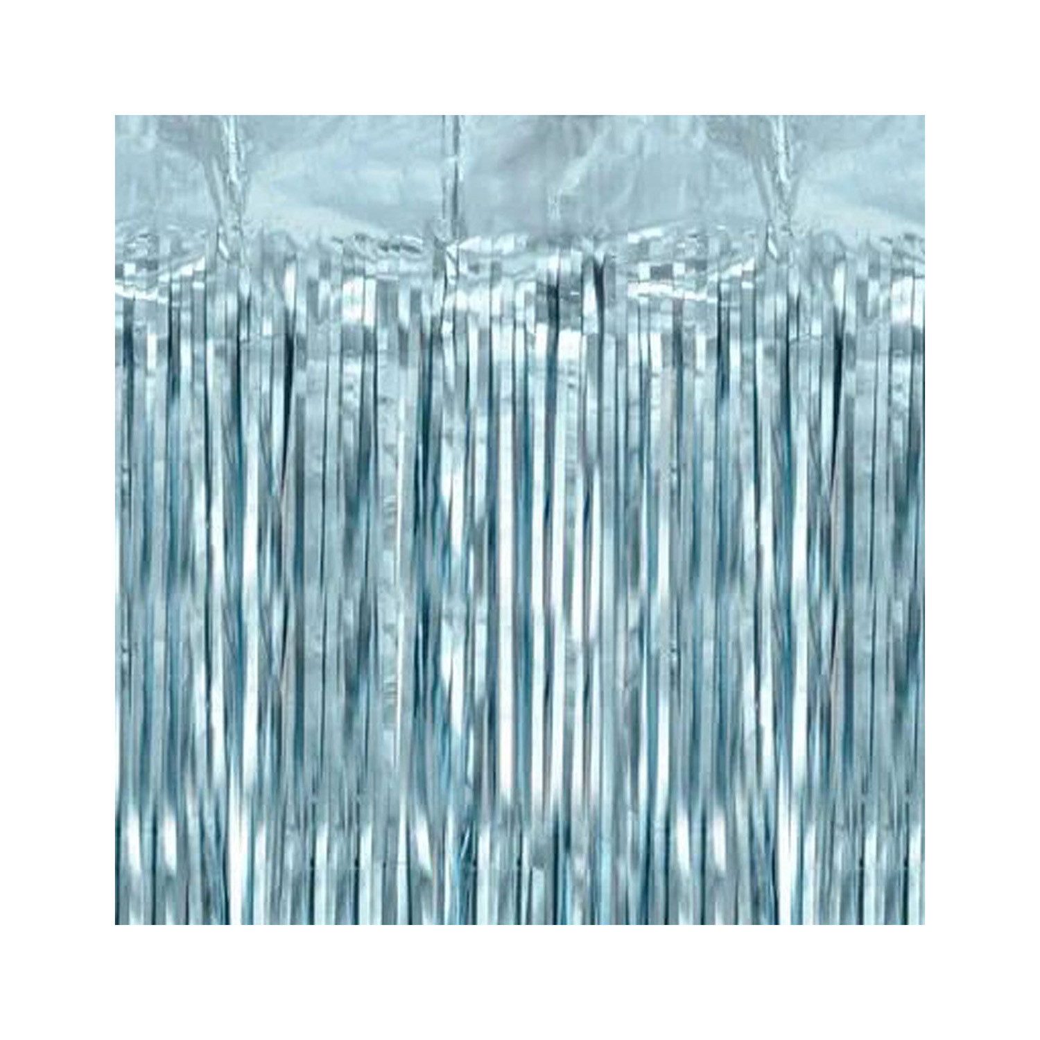 partydeco Hängedekoration Türvorhang Lametta 100x200cm, Blau