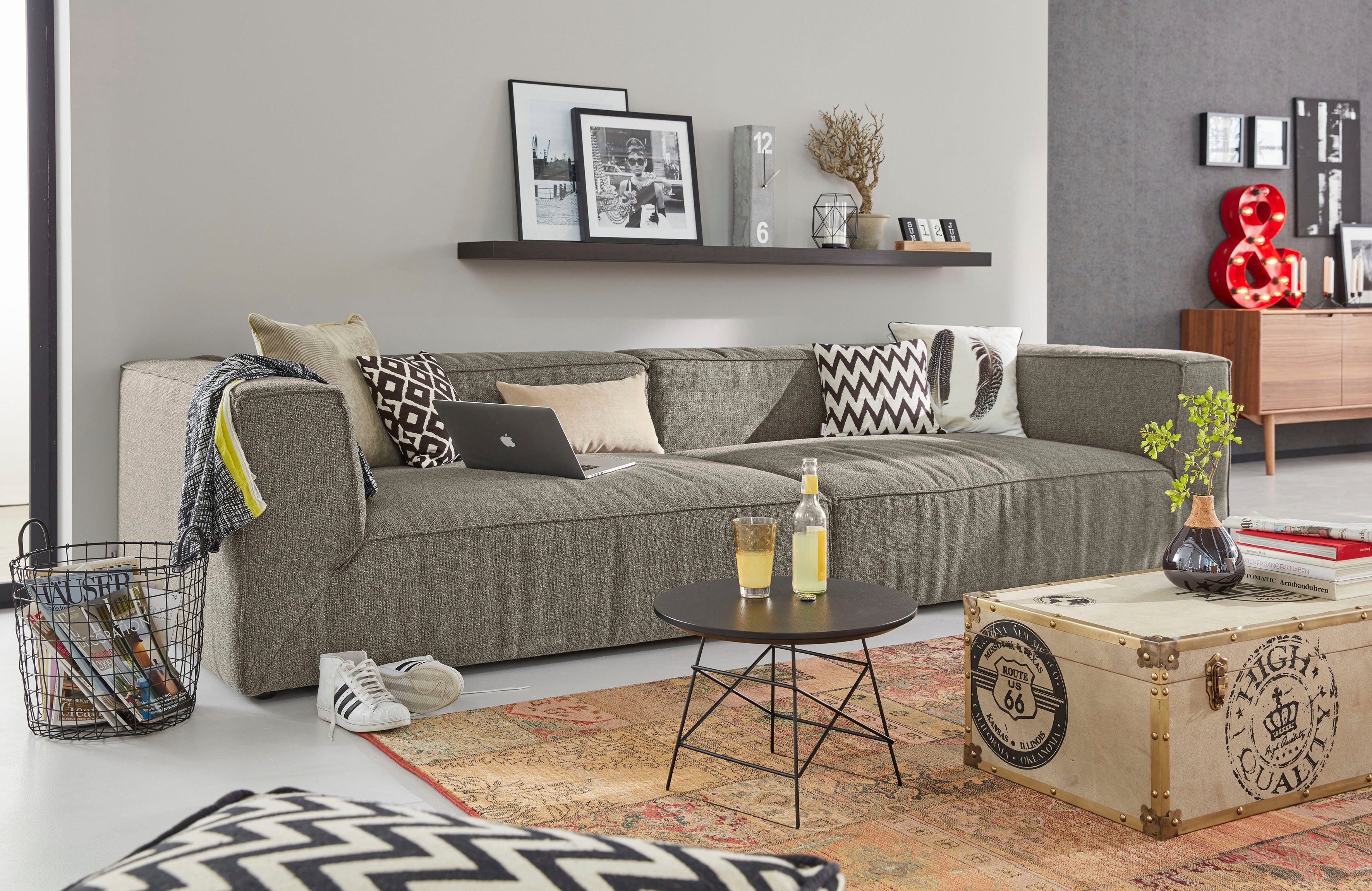 TOM TAILOR Big-Sofa »BIG CUBE«, in 2 Breiten, wahlweise mit  Sitztiefenverstellung, Tiefe 129 cm online kaufen | OTTO