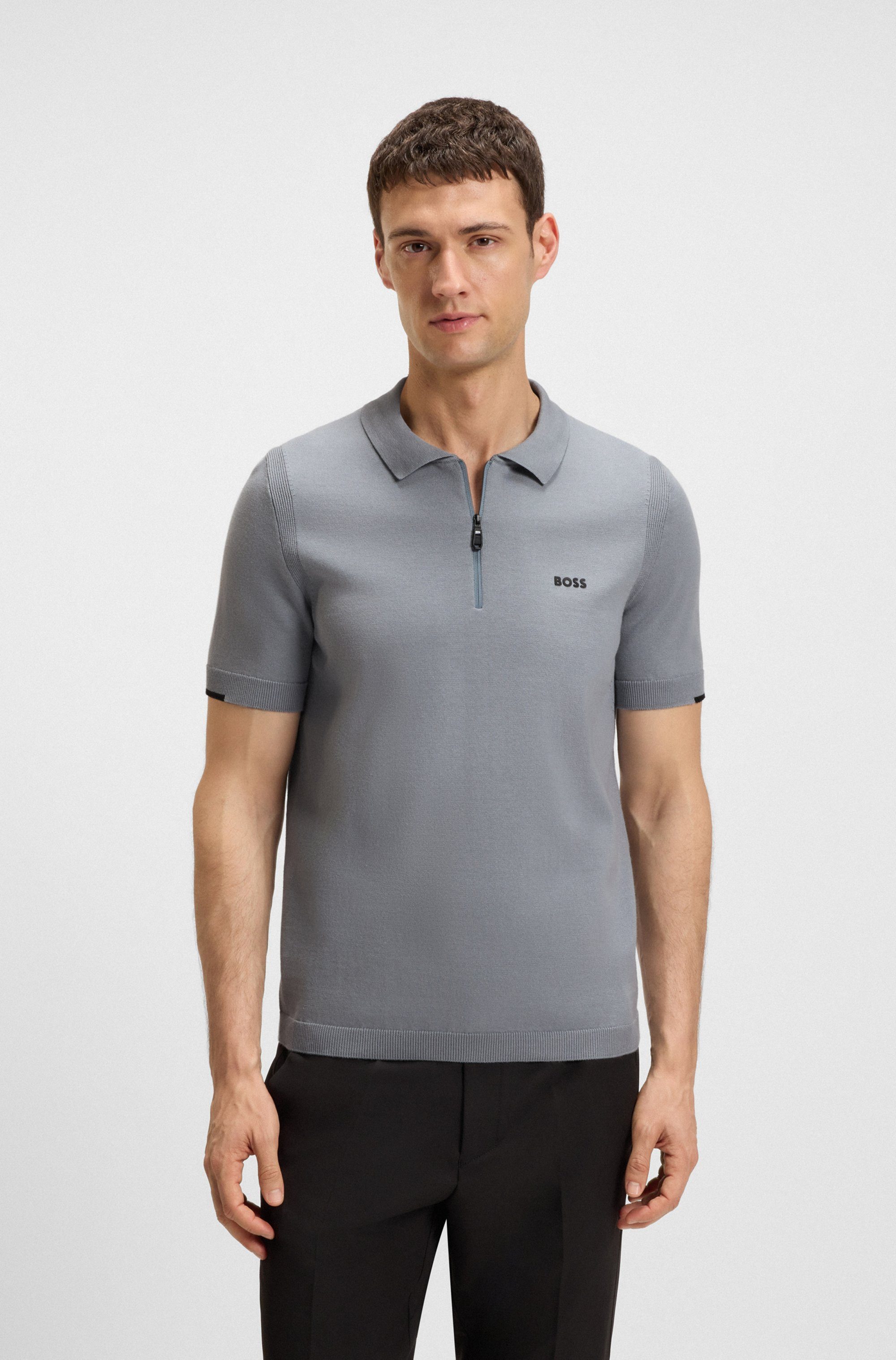 BOSS GREEN Kurzarmpullover K Ever-X PS mit Perforierungen zur Belüftung günstig online kaufen