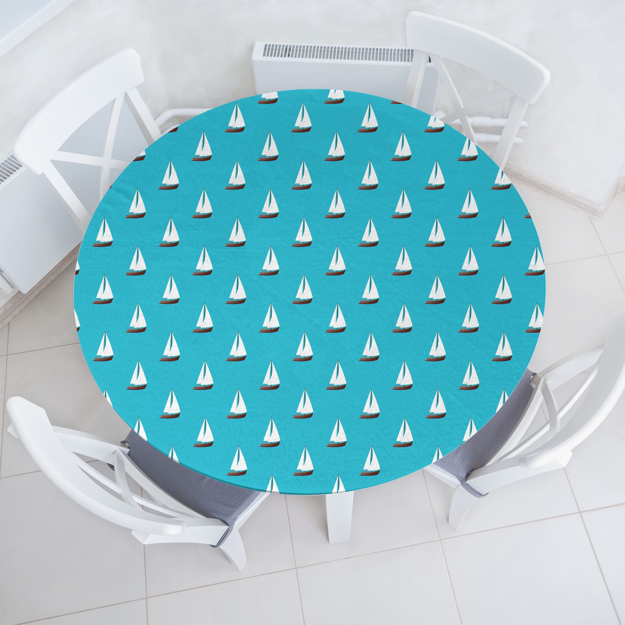 Tischdecke Rundum-elastische Stofftischdecke