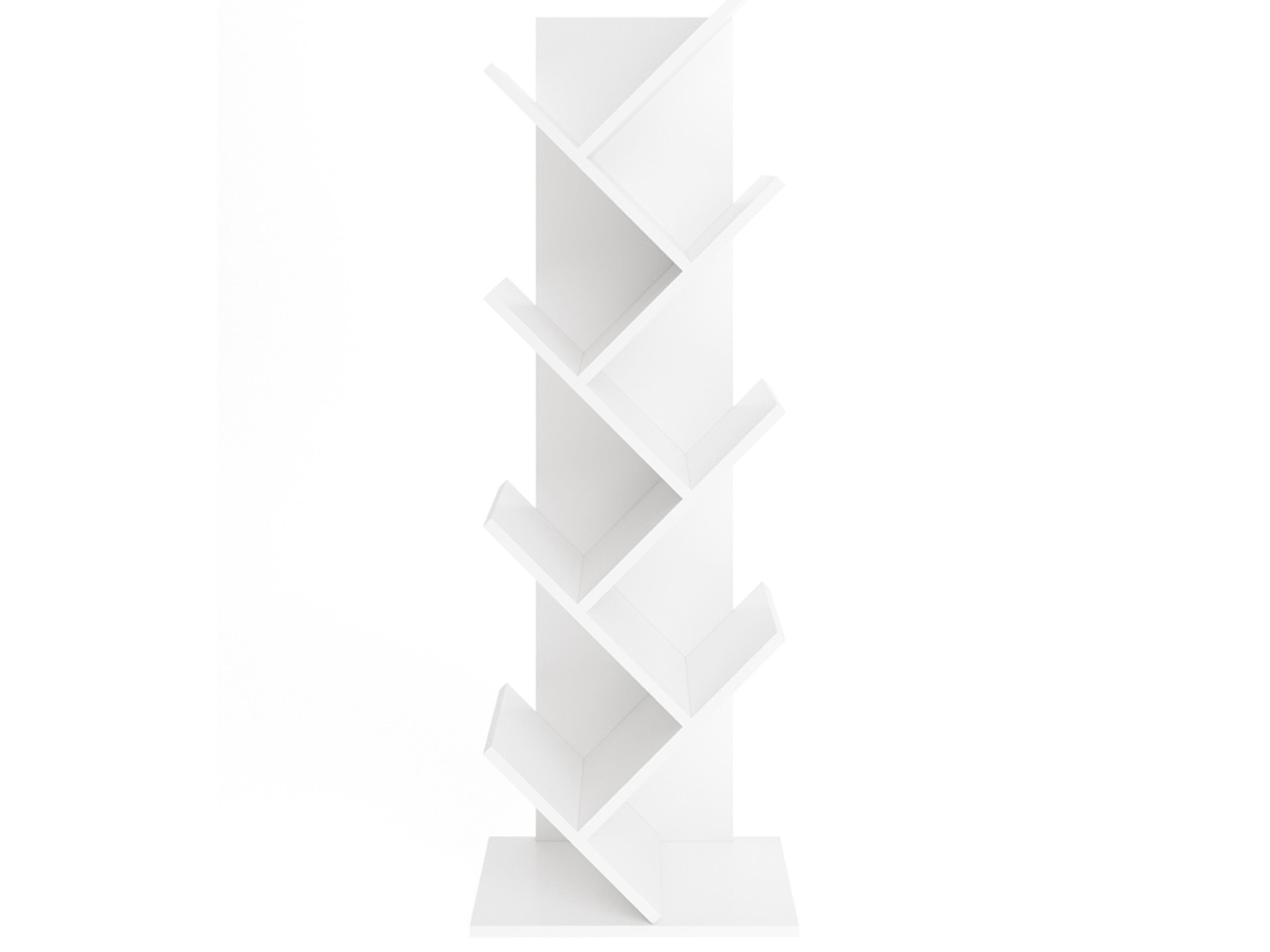 in cm, melaminbeschichteter cm, Regal 7 Regal Weiß 28 Breite Burl, mit Germany möbelando Modernes Tiefe Spanplatte aus Ablagefächern. 125 Made 26 Höhe cm, in