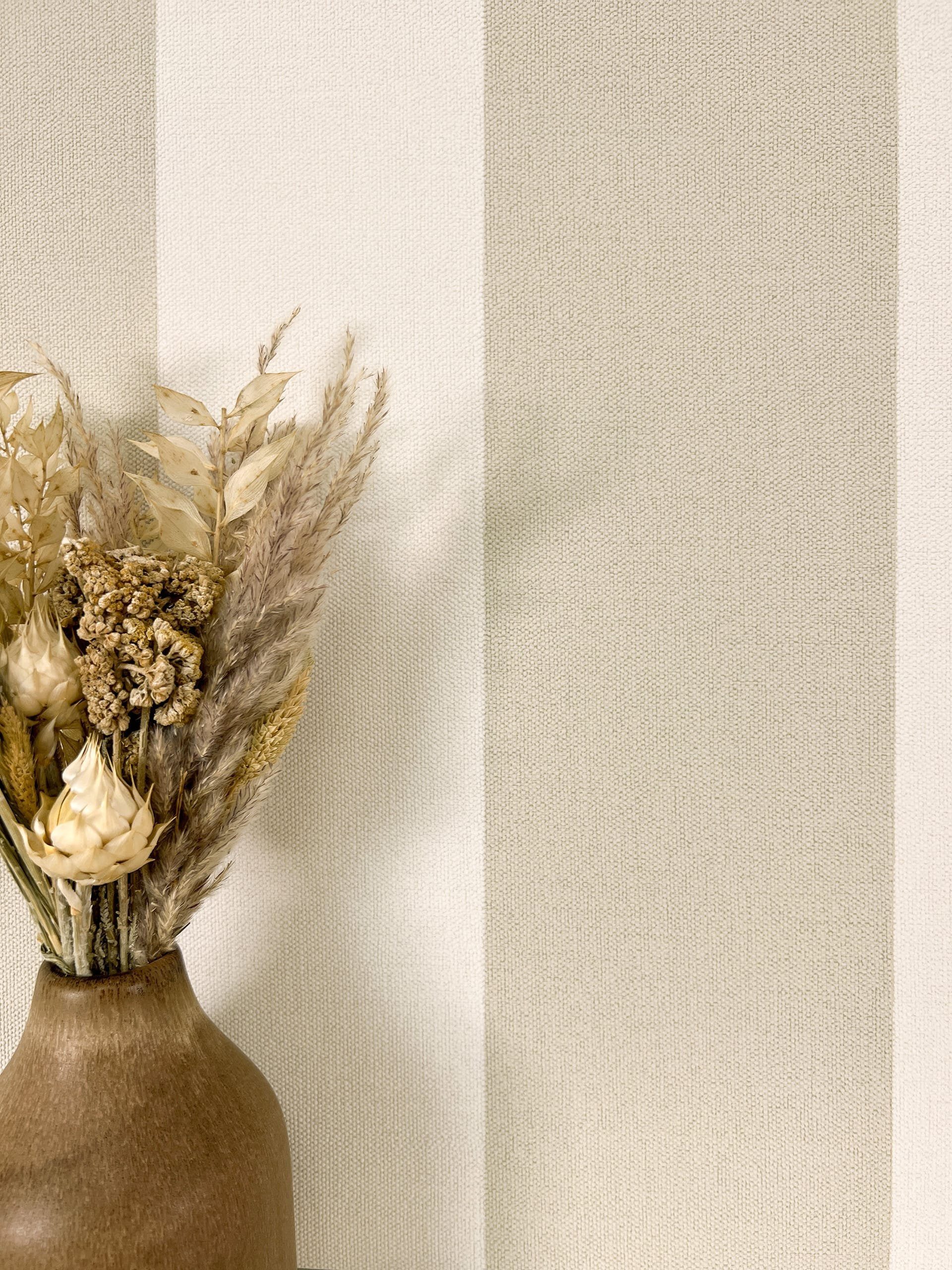 Newroom Vliestapete, Beige Tapete Streifen Streifen günstig online kaufen
