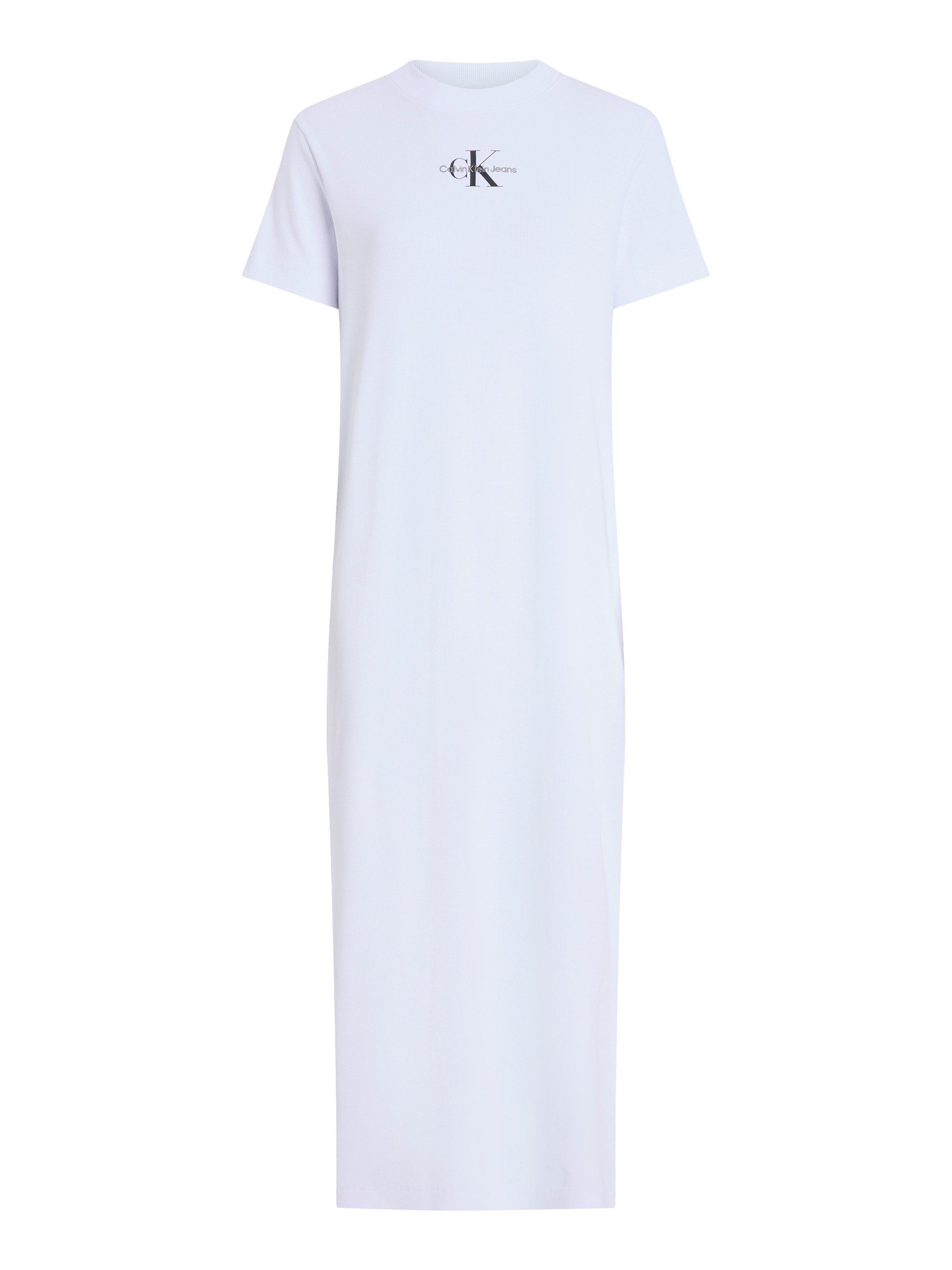 Calvin Klein Jeans midi dress MONOLOGO LONG RIB TEE DRESS with logo