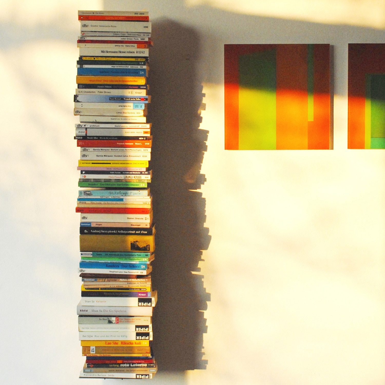 Haseform Wandregal Bücherturm 90 cm (für 1m Bücher) weiss Bücherregal günstig online kaufen