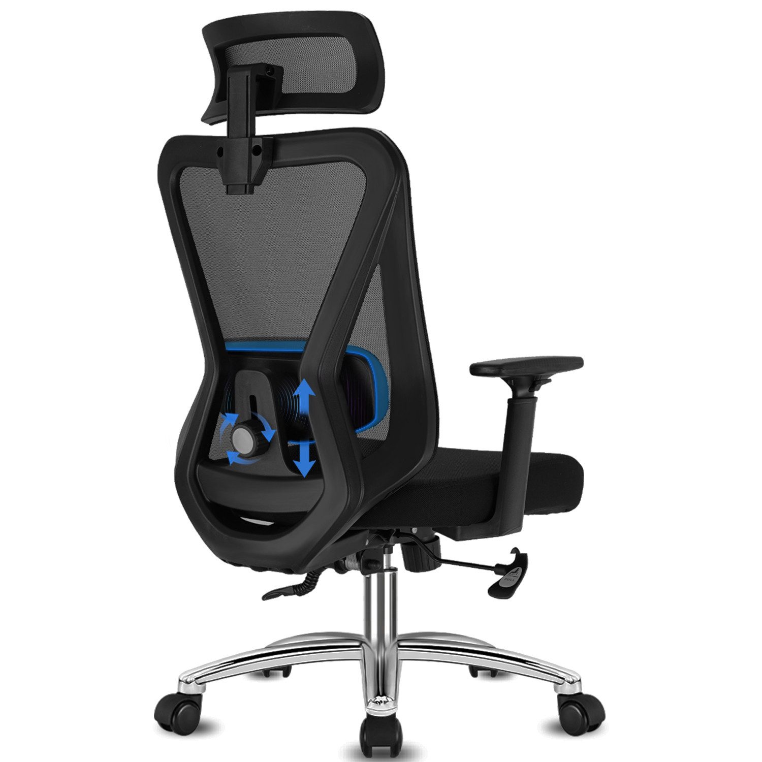 Durrafy Bürostuhl Ergonomische Bürostühle,Schreibtischstuhl 130° arretierba günstig online kaufen