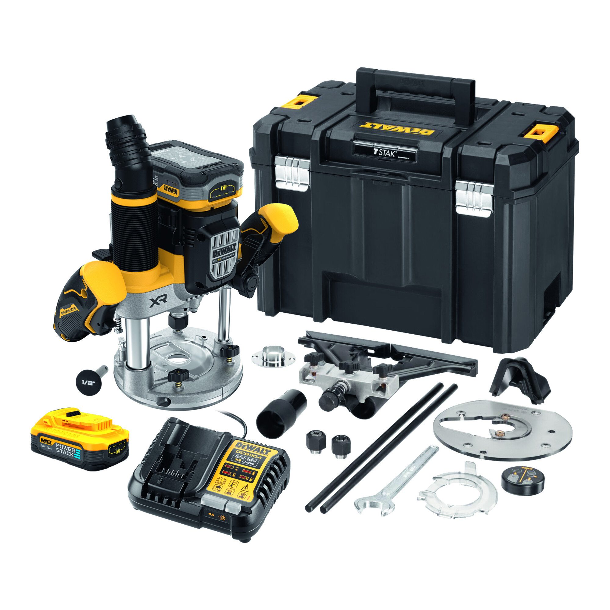 DeWalt Oberfräse DEWALT Akku-Oberfräse, 18 V / 5 Ah