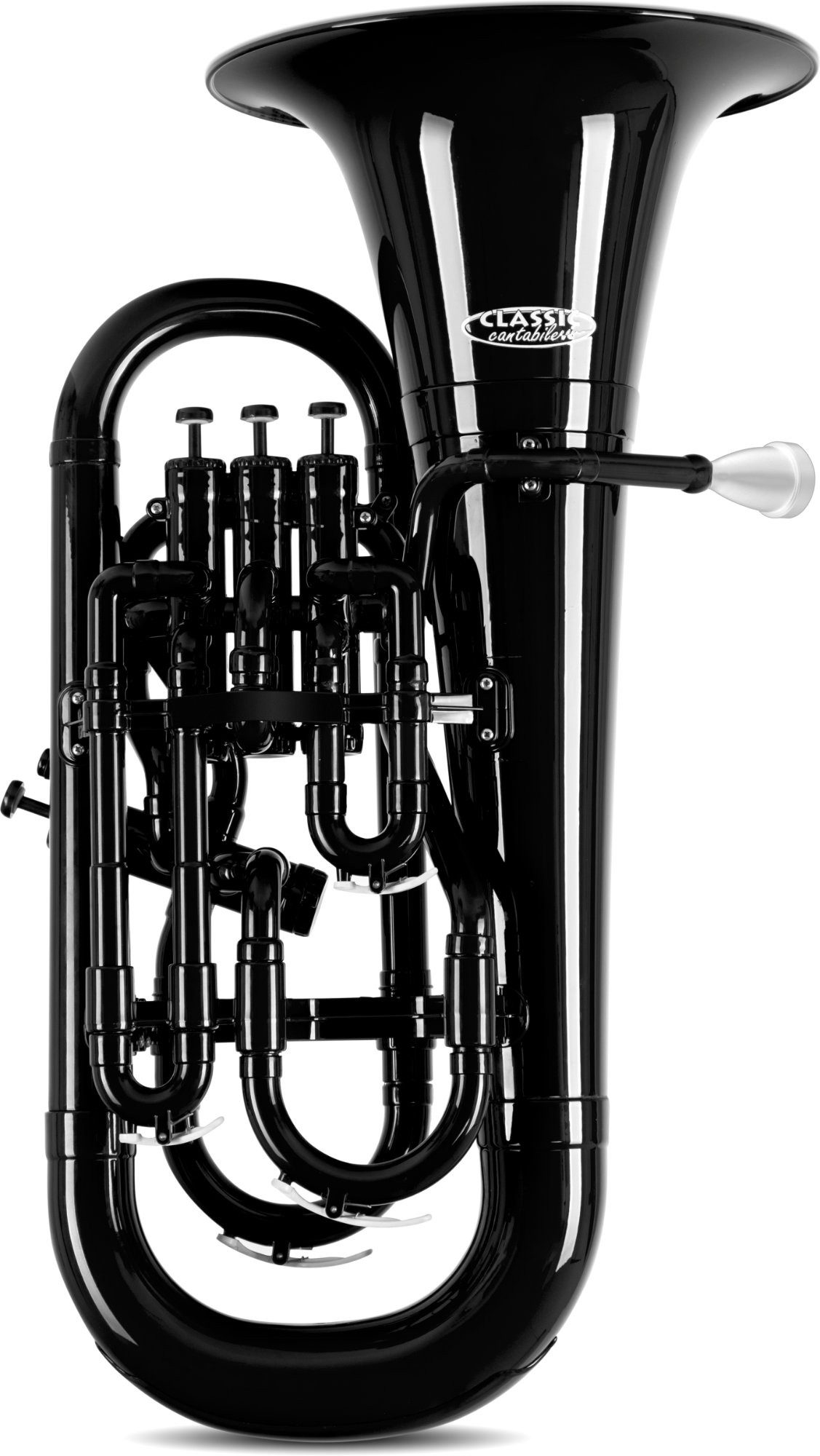 Classic Cantabile Euphonium Classic Cantabile KEU-30BK MardiBrass Kunststoff Bb-Euphonium Schwarz Bb, inkl. Mundstück und Gigbag, Konische Bohrung: 14,5 - 16,8 mm