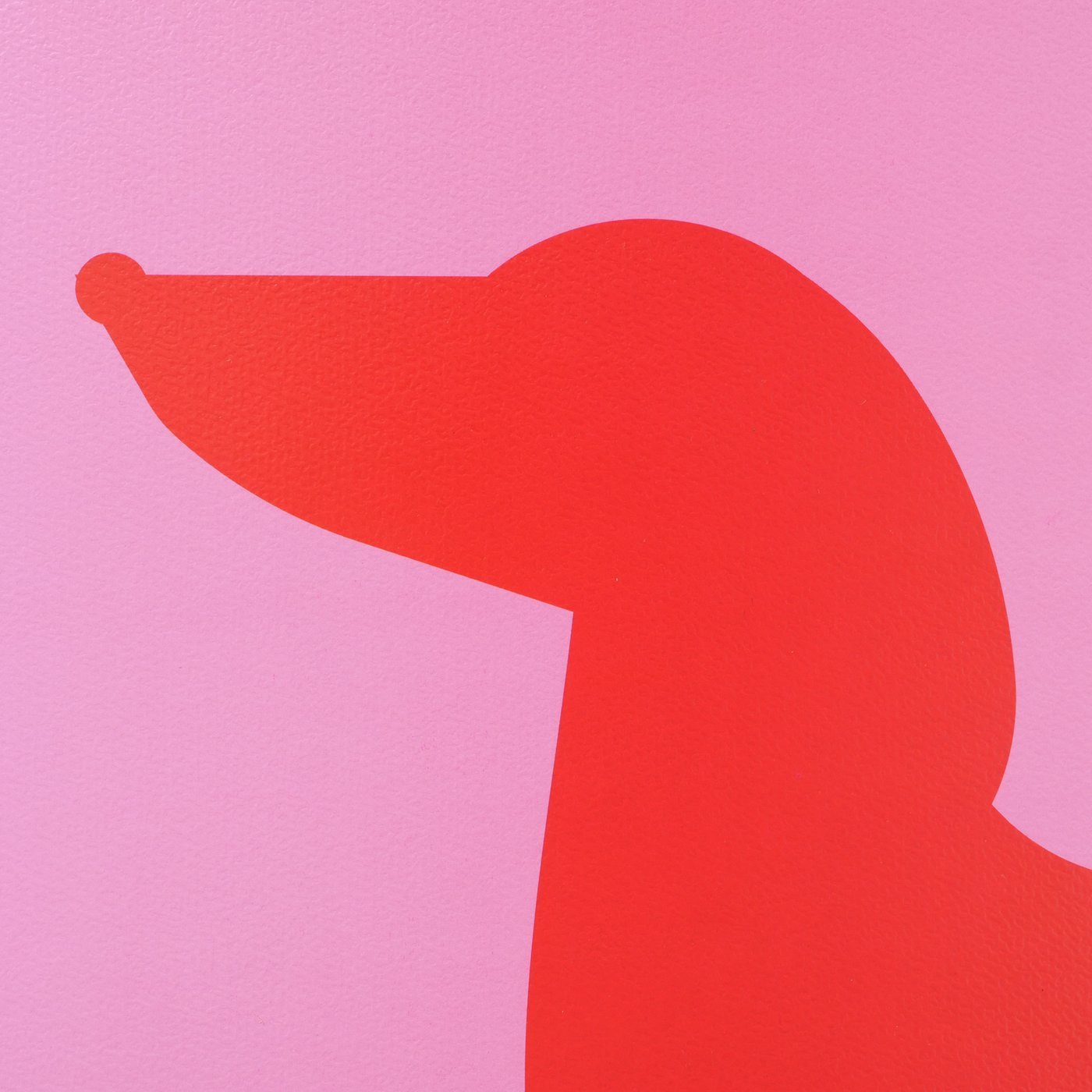 MF Bild mit Rahmen 2-teiliges Dackel Wandbild auf Holz Kunstdruck in Rot und Pink, (2 St) – Bild 3 von 5