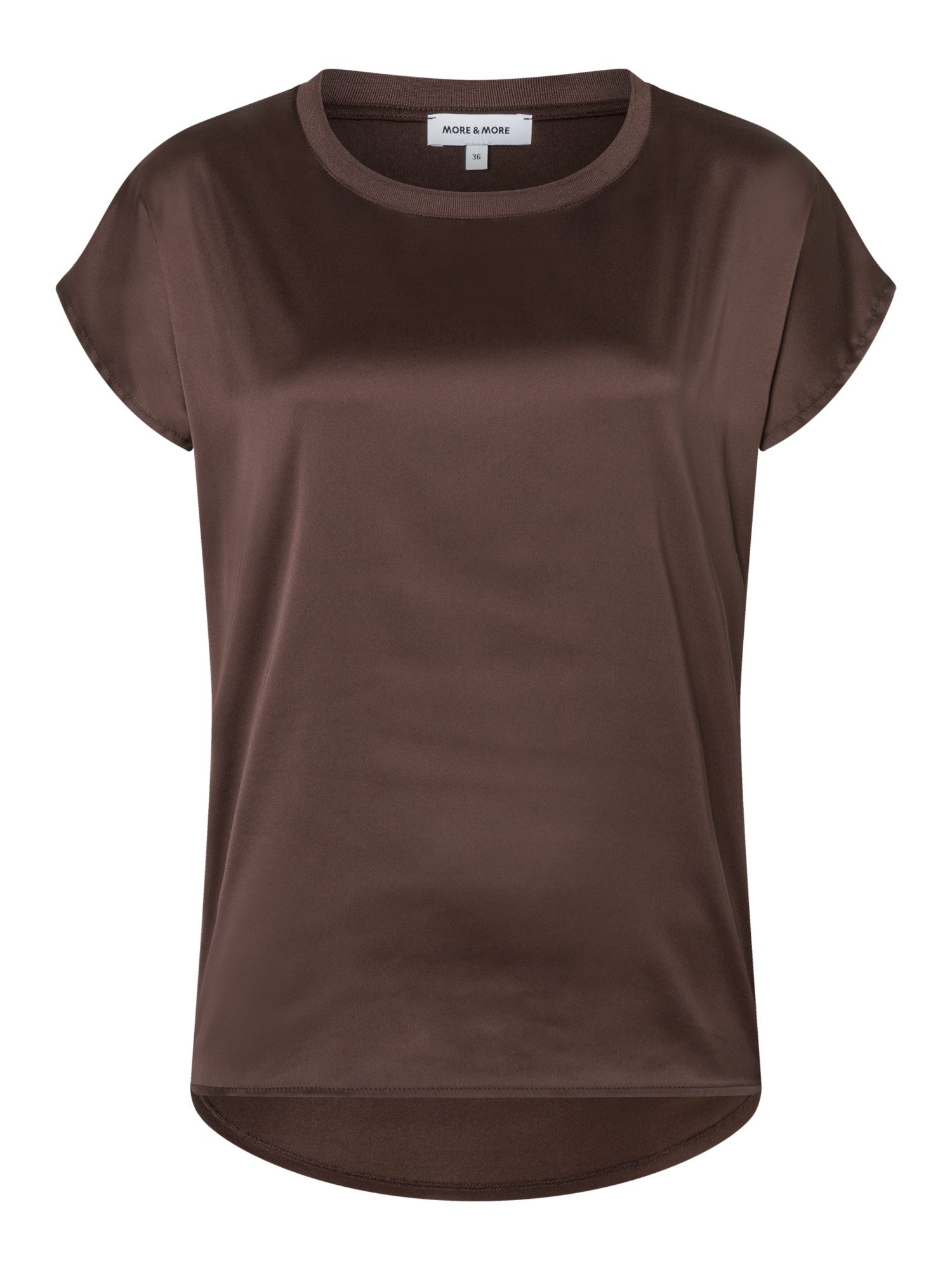 MORE&MORE Blusenshirt edles Blusenshirt, Materialmix