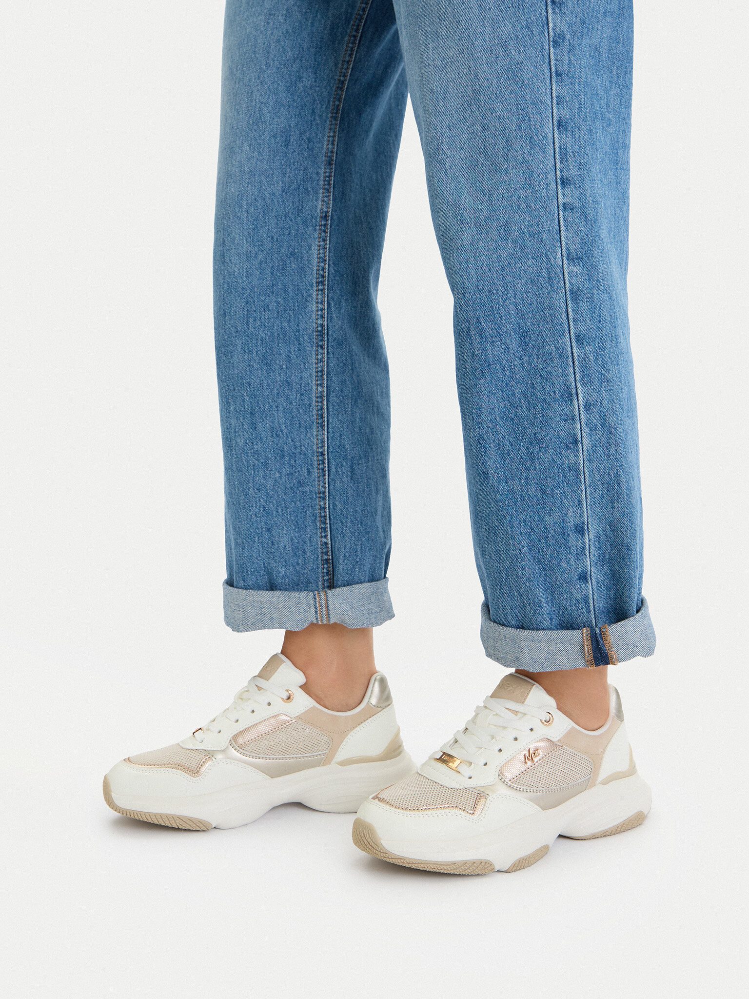 Mexx Mexx Damenschuhe Weiß MEXX-EO-MI001011661W Weißgold Sneaker