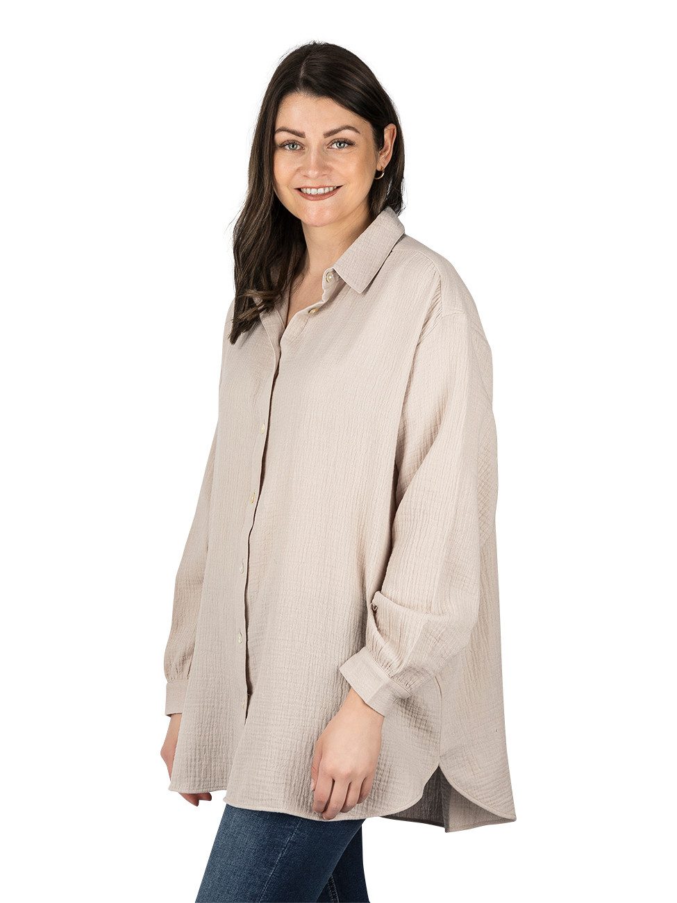 DENIMFY Hemdbluse Damen Bluse DFMathilda Oversized günstig online kaufen