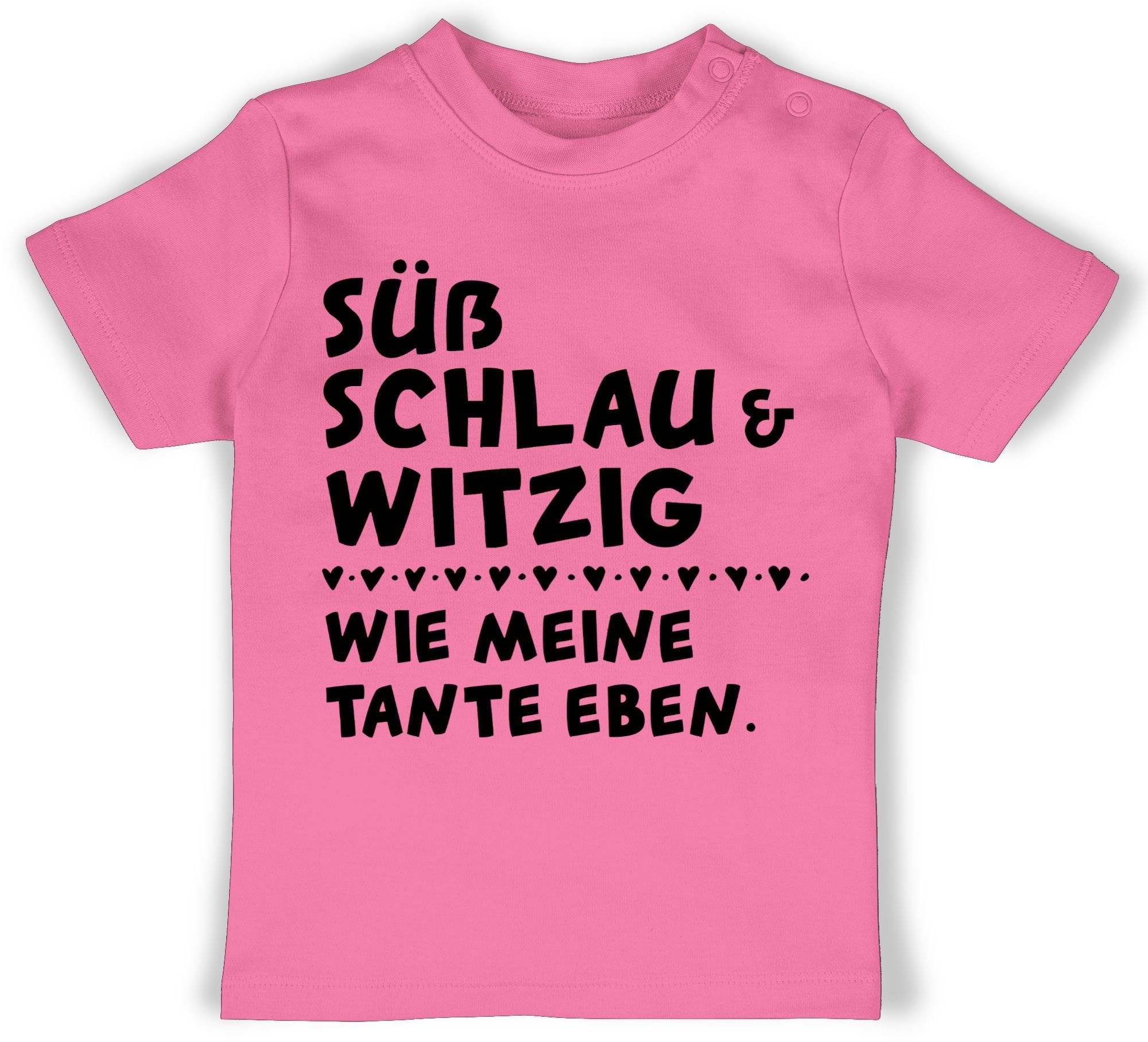 Pink Baby eben wie Tante und T-Shirt meine Süß : witzig schlau Shirtracer Sprüche 3