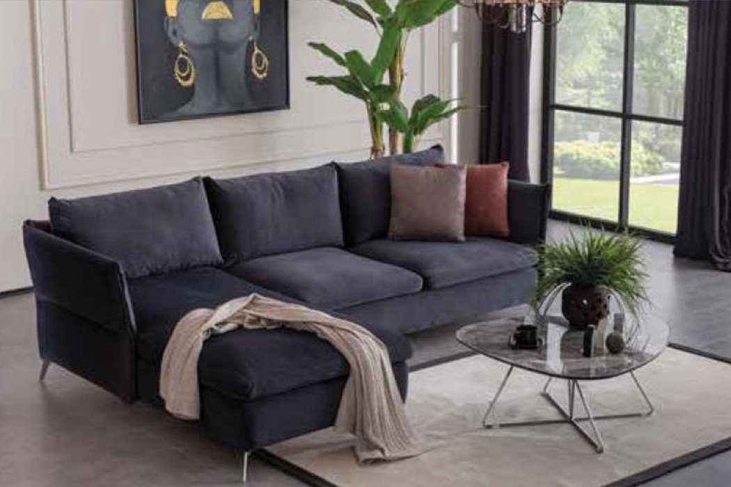 Couch Textil Ecksofa, Eckcouch Sofa Ecksofa Eckgarnitur Stoff JVmoebel Wohnzimmer