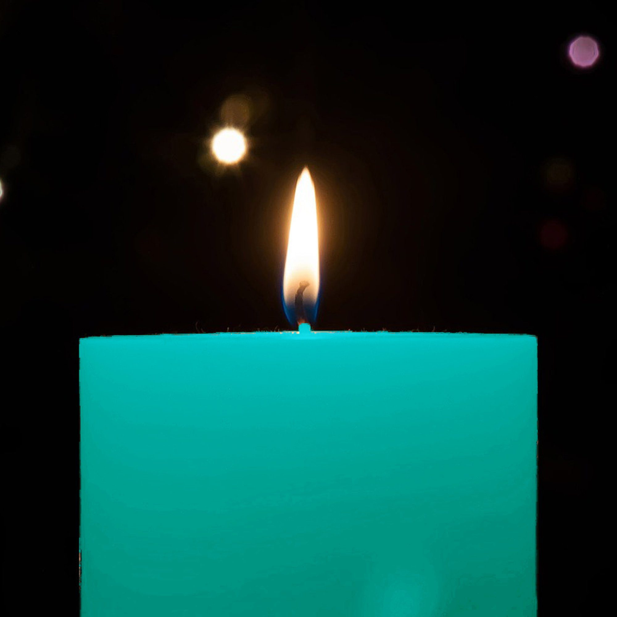 HS Candle Stumpenkerze (3-tlg), x in Dekokerze 17cm Wachskerzen - Türkis Kerze Farben vielen Ø6cm