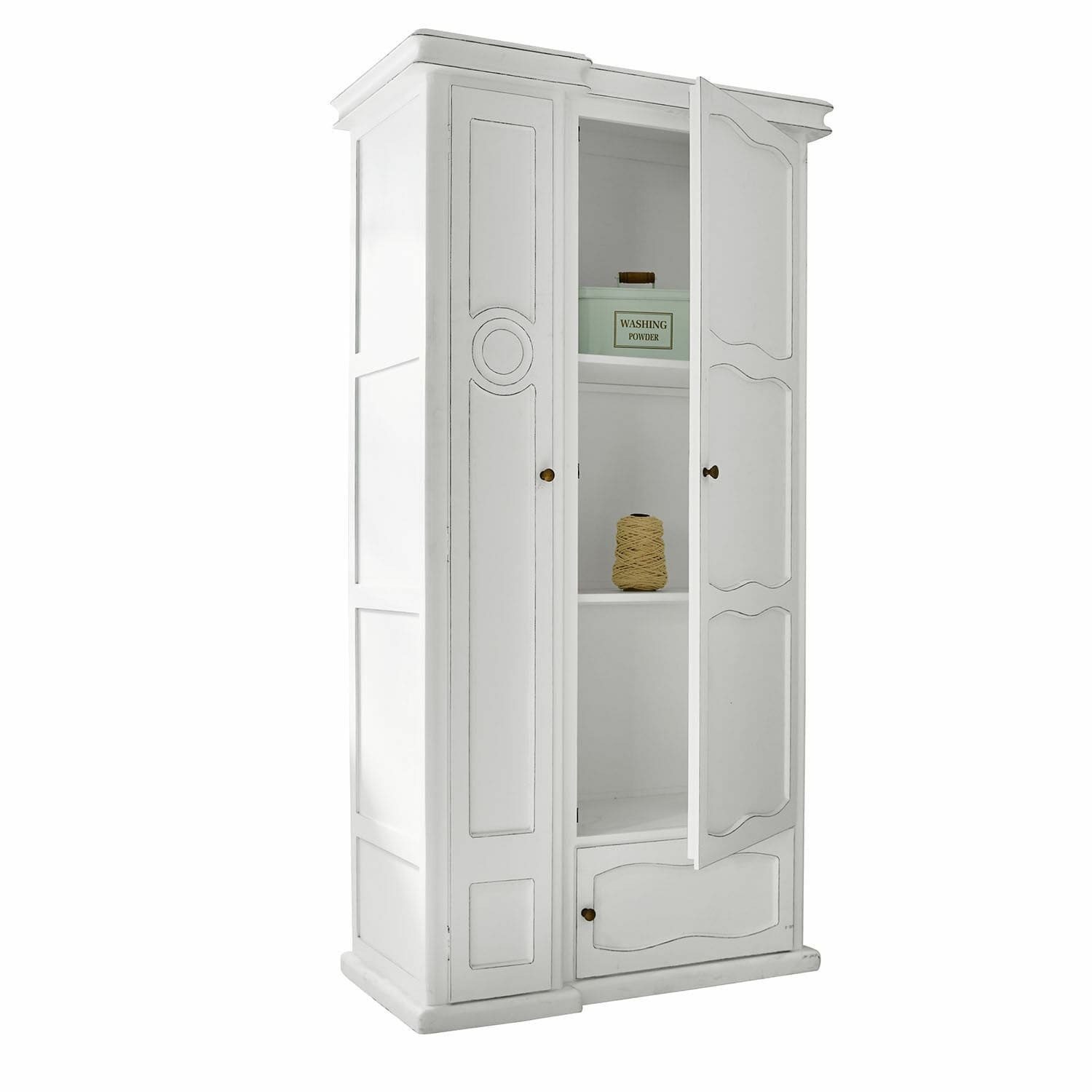 Mirabeau Hochschrank Schrank Garlinet antikweiß
