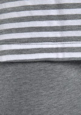 s.Oliver Pyjama (2 tlg., 1 Stück) mit seitlichen Streifen am Bein
