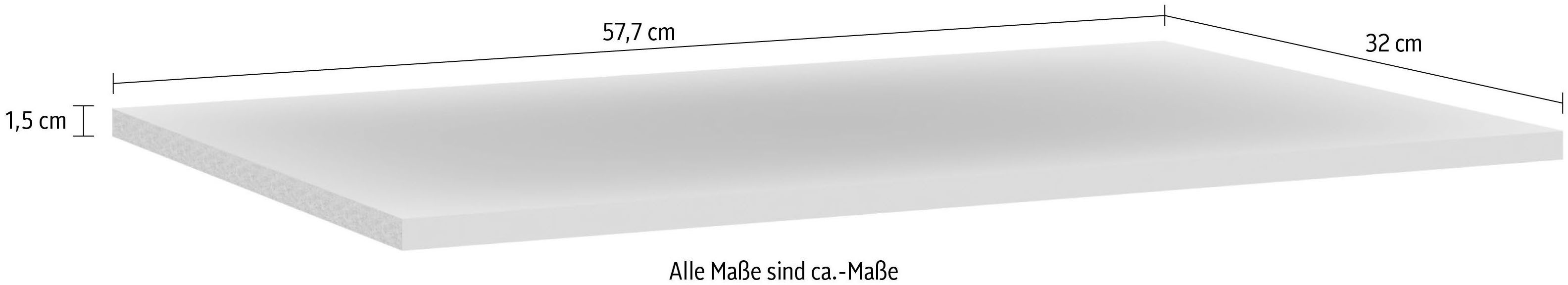 FORTE Einlegeboden (Set), 3-er Set, Breite 57,7 cm