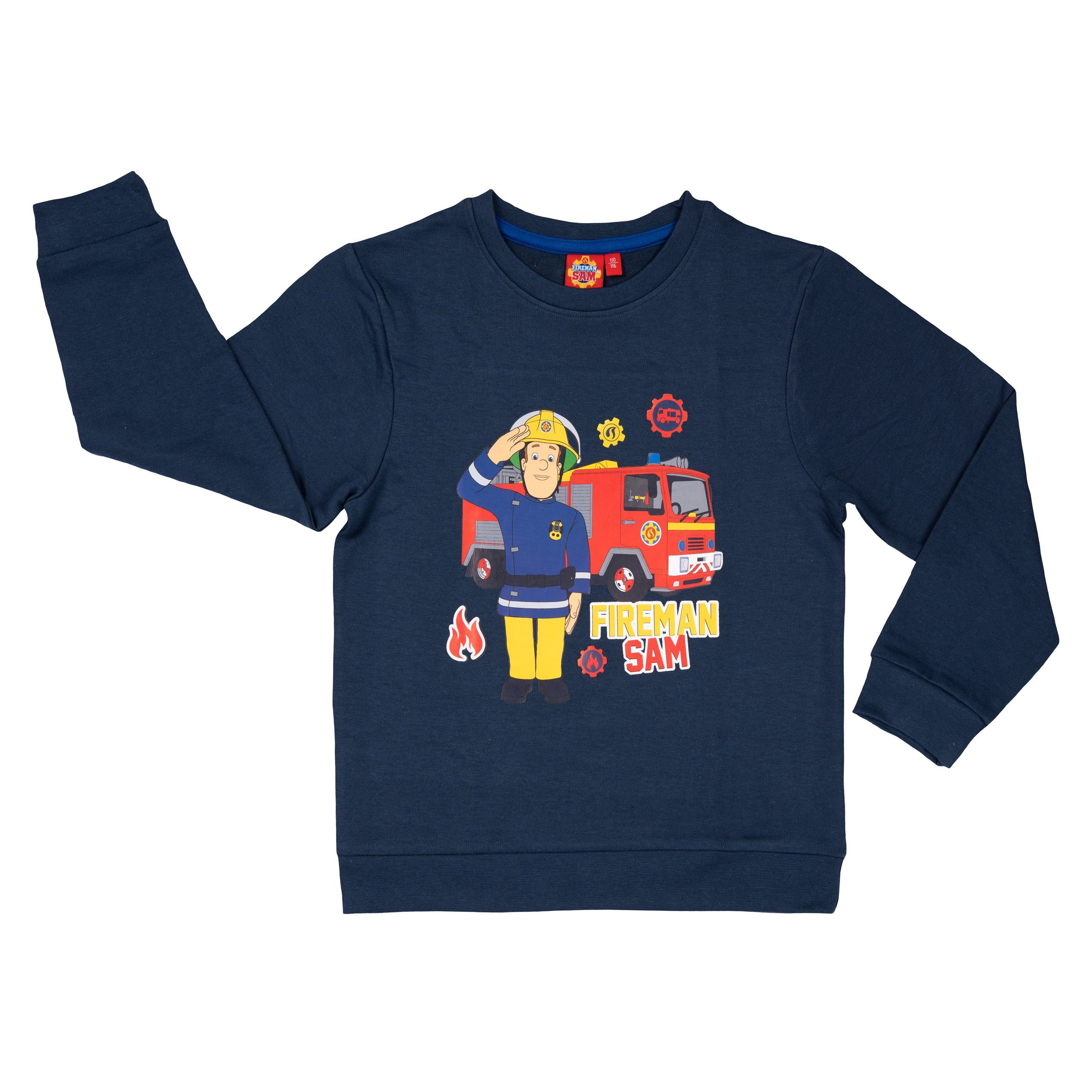 Sweatshirt Feuerwehrmann Sam Pullover für Jungen - Blau