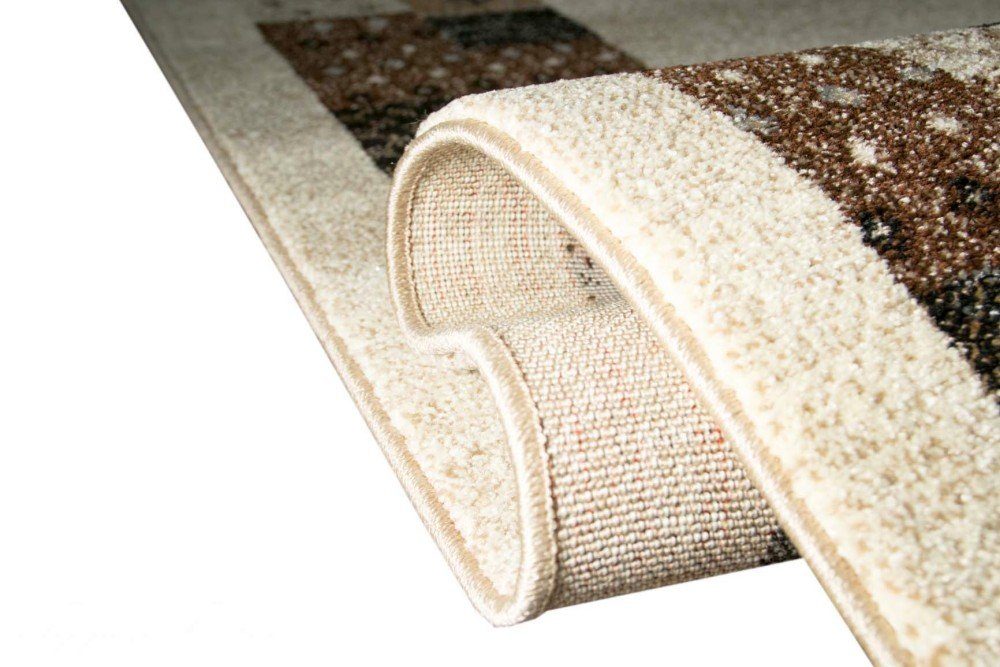 Carpetia Teppich Designer Teppich Modern Wohnzimmerteppich Bordüre beige creme türkis, rechteckig, Höhe: 13 mm