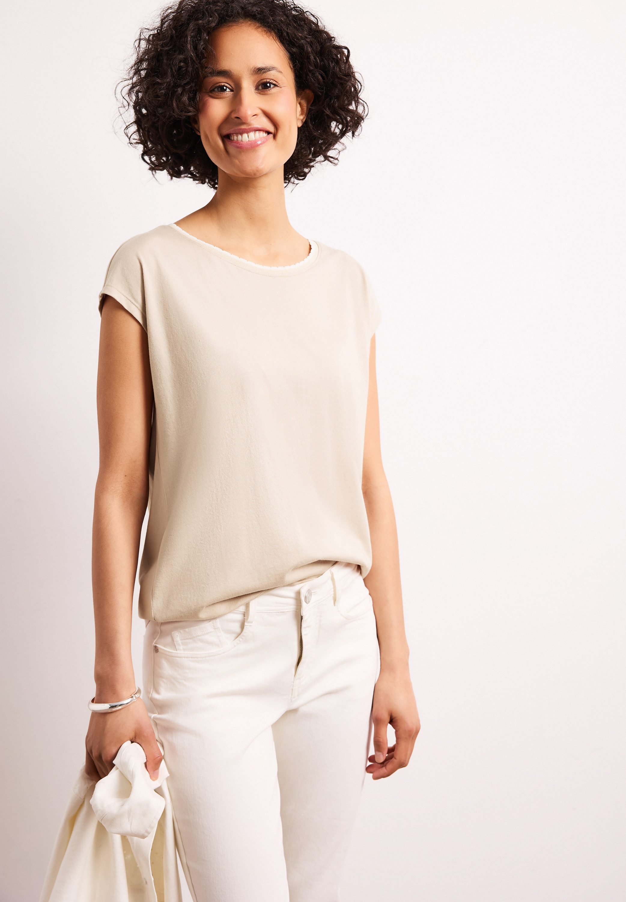 STREET ONE T-Shirt mit U-Boot-Ausschnitt