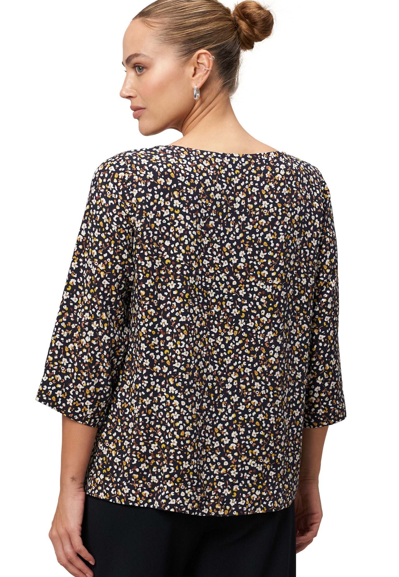 Zero Klassische Bluse Damen geblümt mit 3/4 Arm