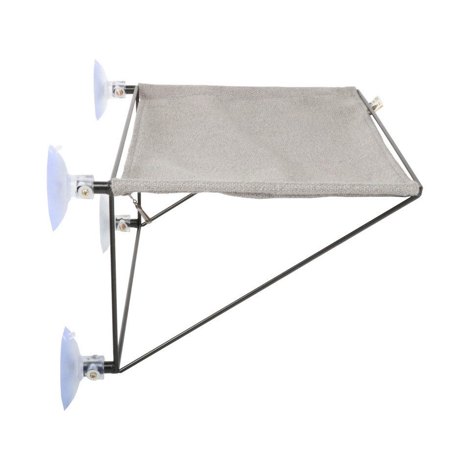 D&D Katzen-Hängematte Fenster-Hängematte I Love Happy Cats Olivia grau