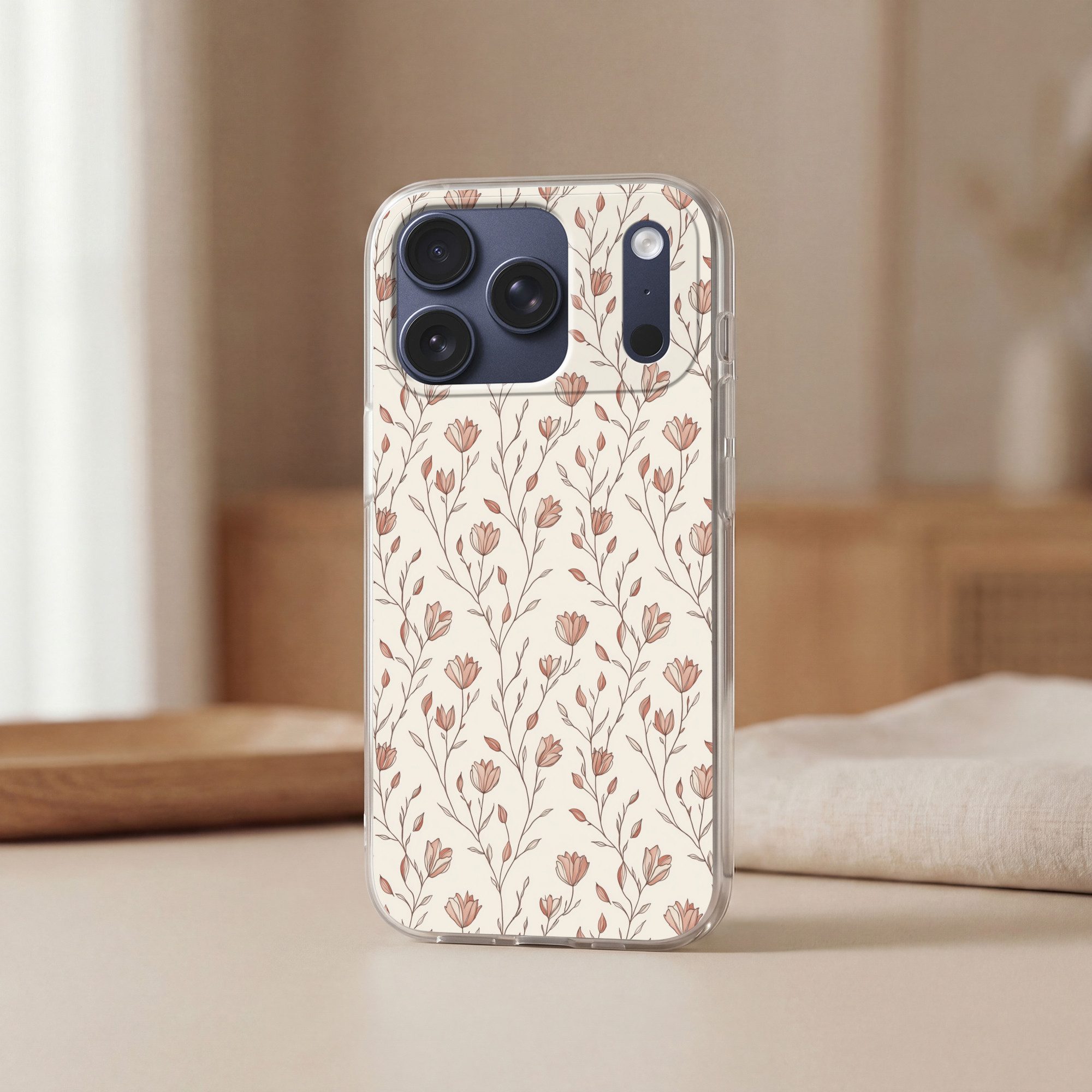 MuchoWow Handyhülle für Apple iPhone 17 Pro Max Muster - Klassisch - Rosa, Smartphone-Bumper, Print, Handy Schutzhülle Dünn
