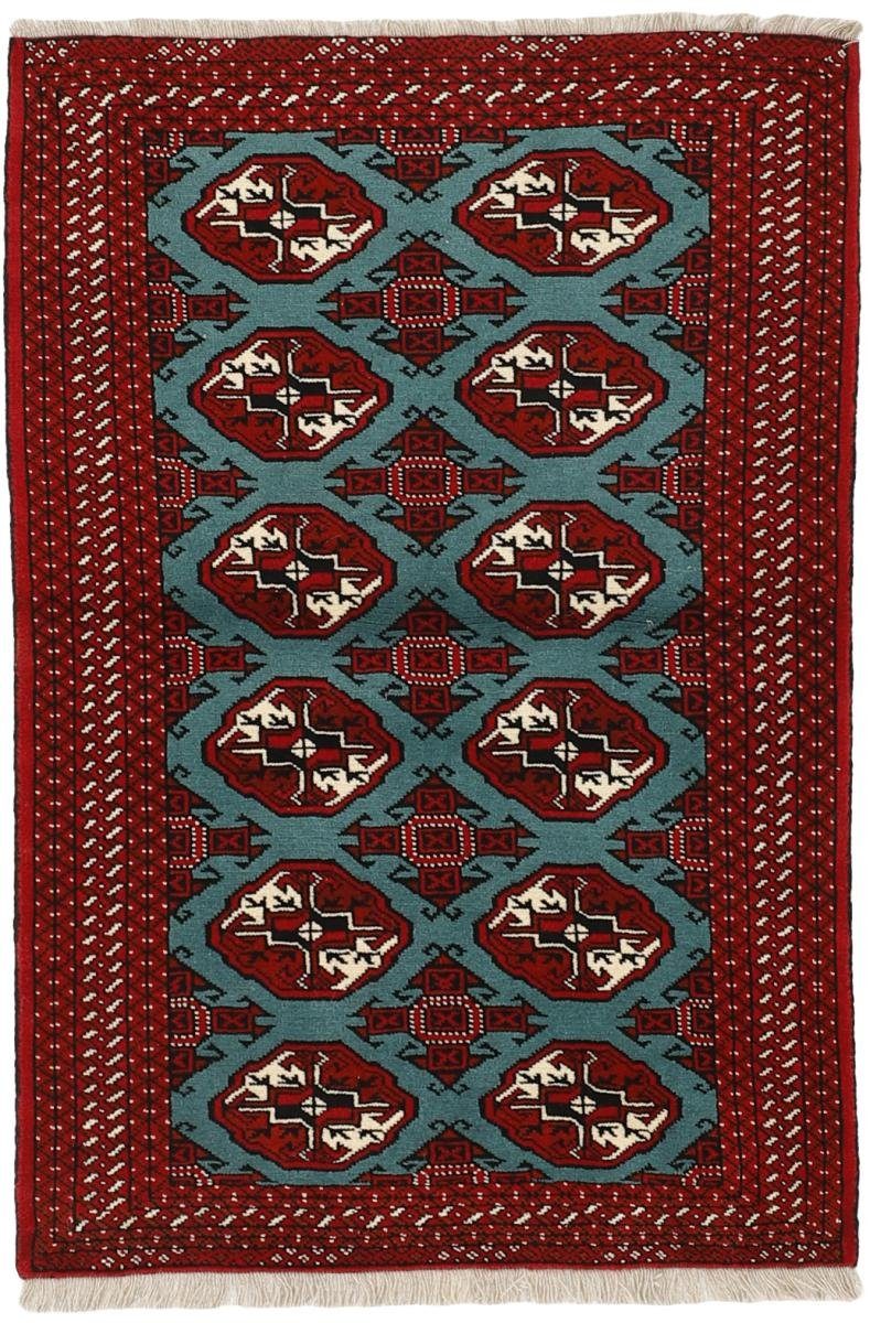 Orientteppich Turkaman 101x148 Handgeknüpfter Orientteppich / Perserteppich, Nain Trading, rechteckig, Höhe: 6 mm