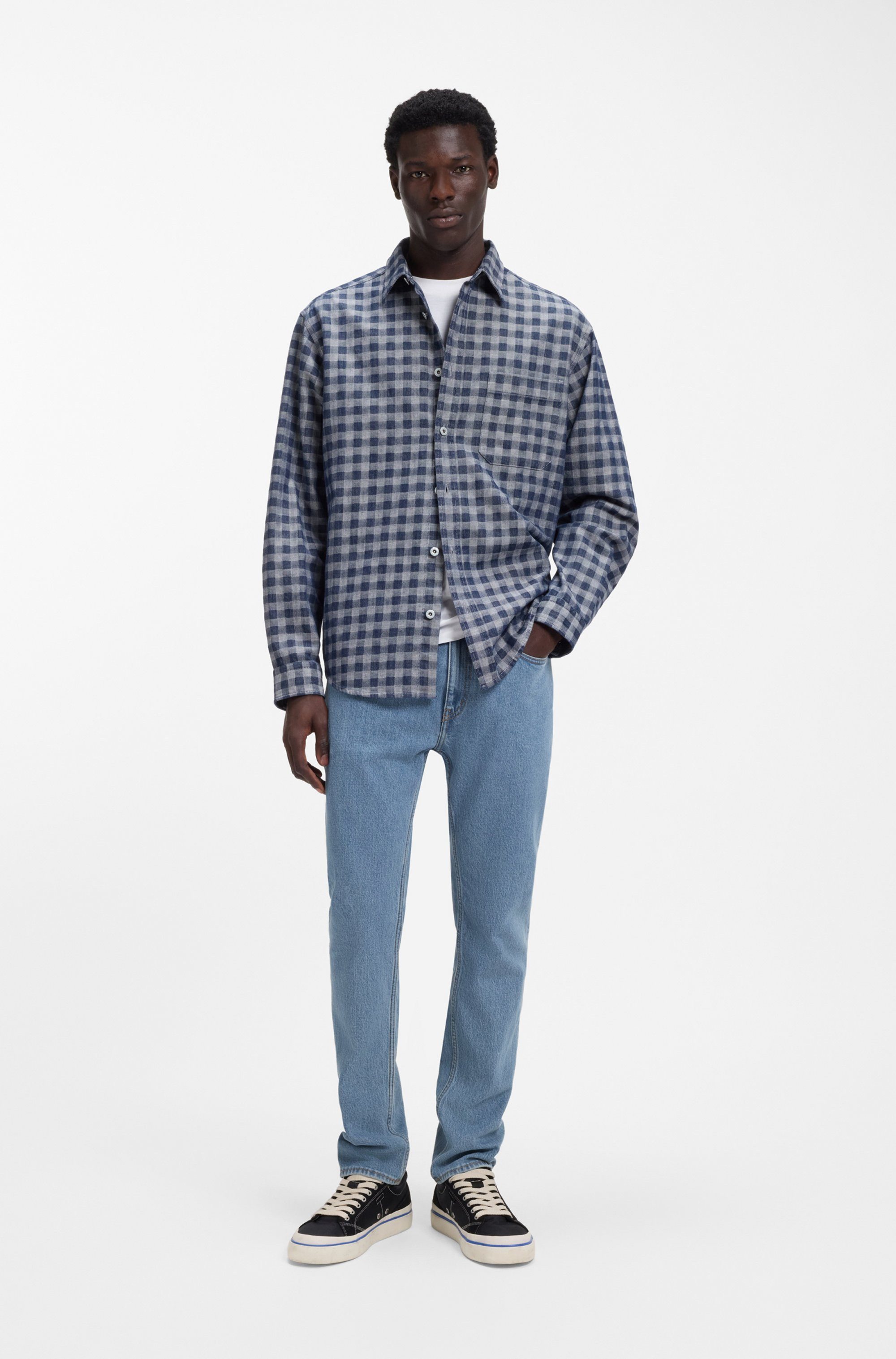 HUGO Slim-fit-Jeans Ash mit Stone-washed- Finish