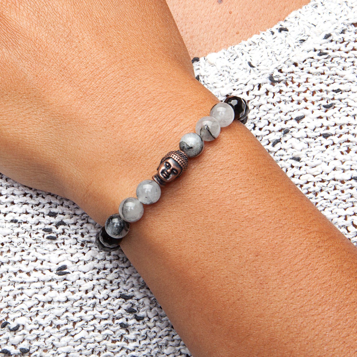 bodhi Perlenarmband Mala Armband mit schwarzem günstig online kaufen