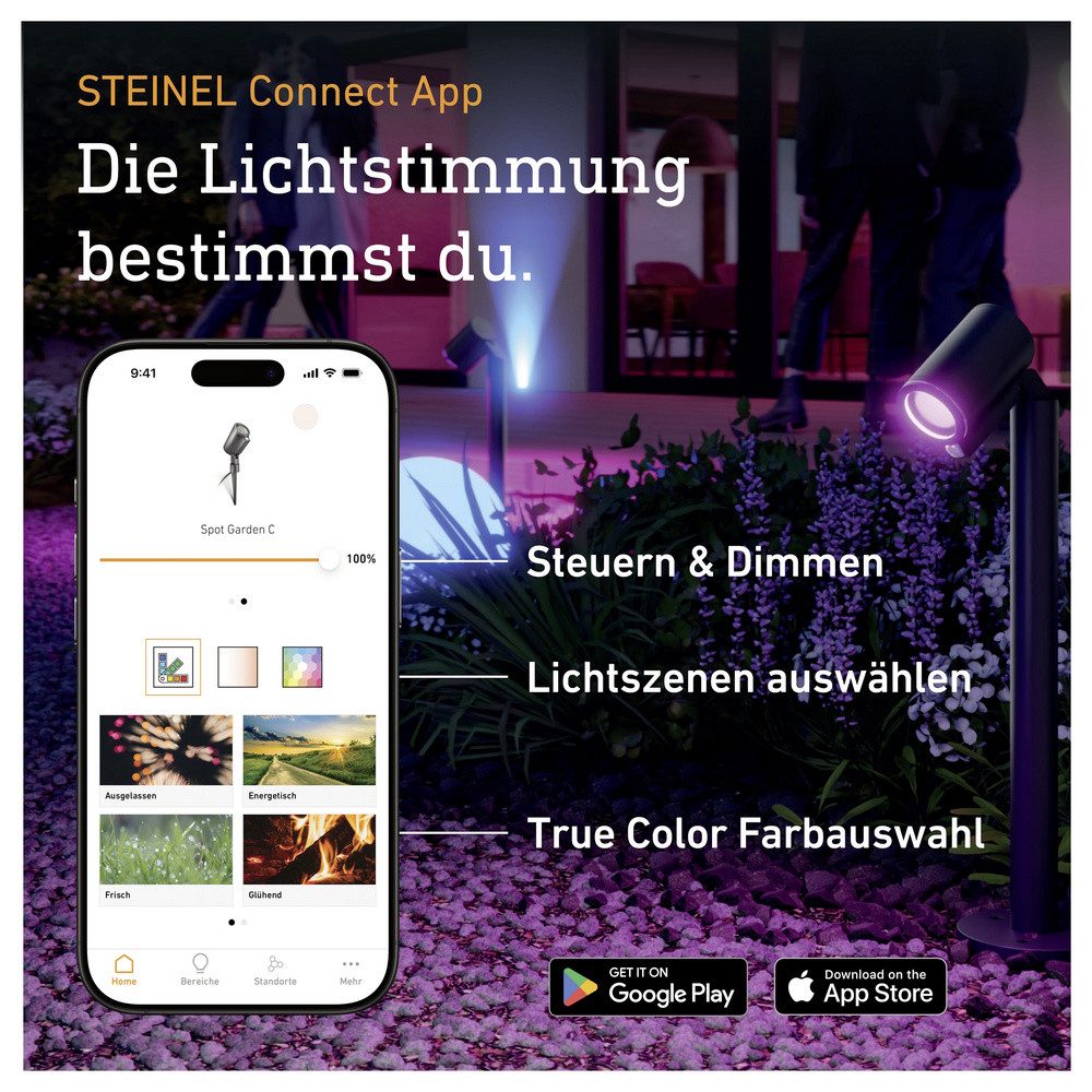 steinel LED Flutlichtstrahler Steinel Startset Sphera-300 C 094829 LED-Leuchtkugel 5.4 W