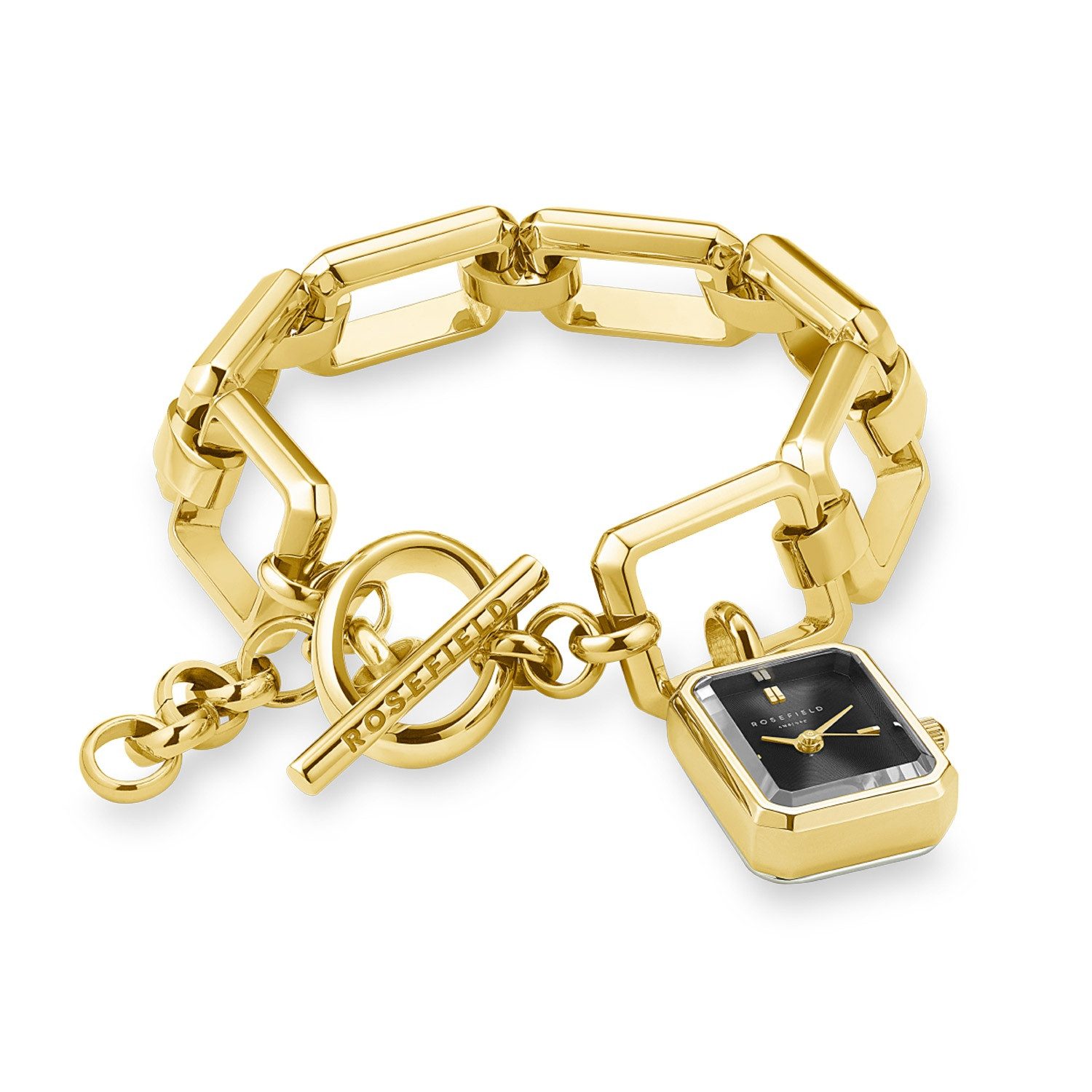ROSEFIELD Quarzuhr Schmuckuhr Studio Octagon Chain Goldfarben/Schwarz günstig online kaufen