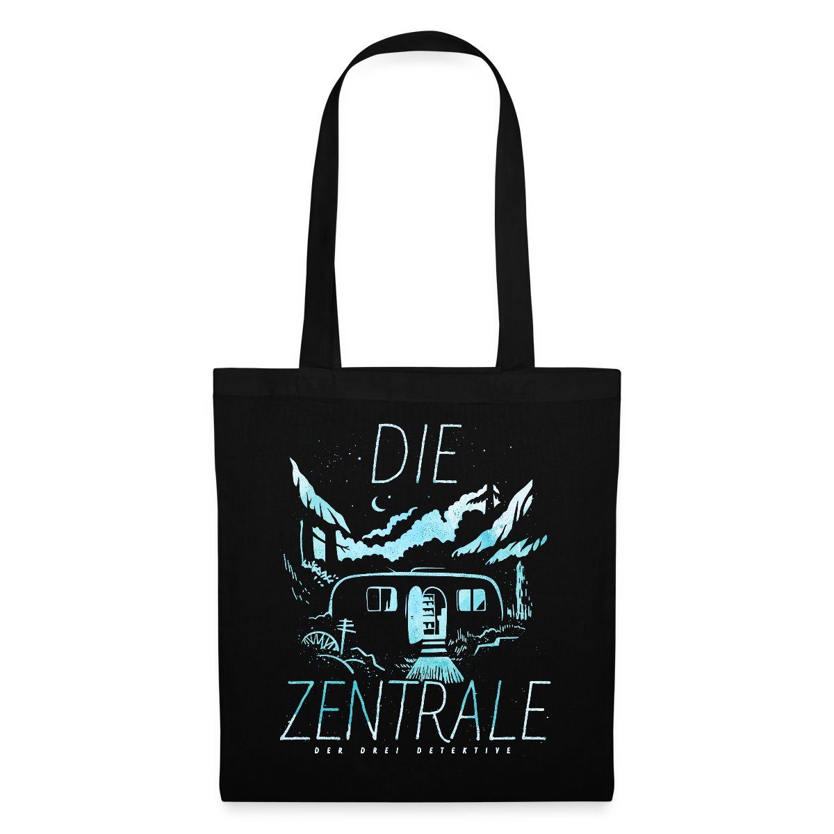 Henkeltasche Die Drei Fragezeichen Die Zentrale Wohnwagen Stoffbeutel