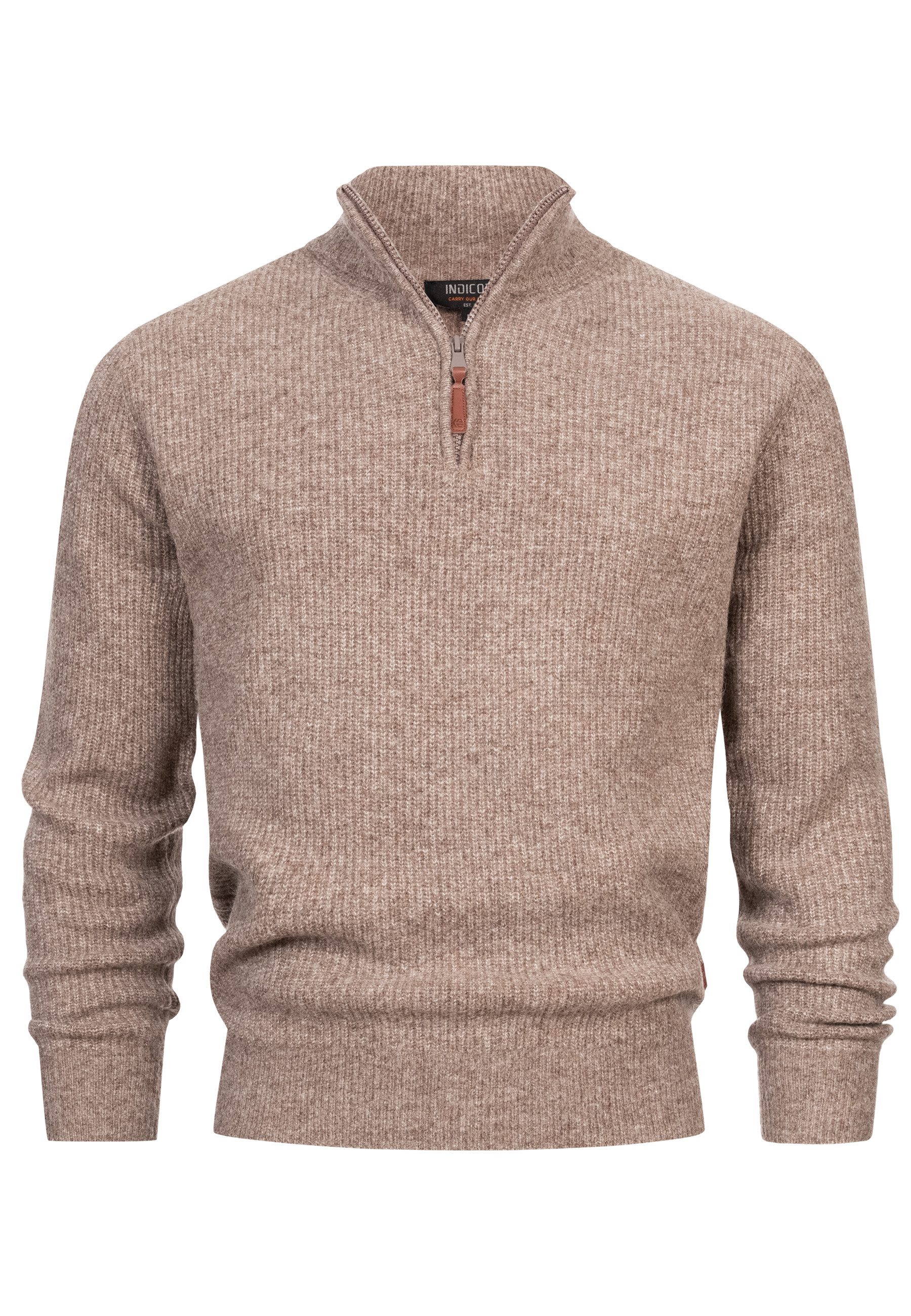 Indicode Strickpullover Herren INPeace Half Pullover Herrenpullover mit Ste günstig online kaufen