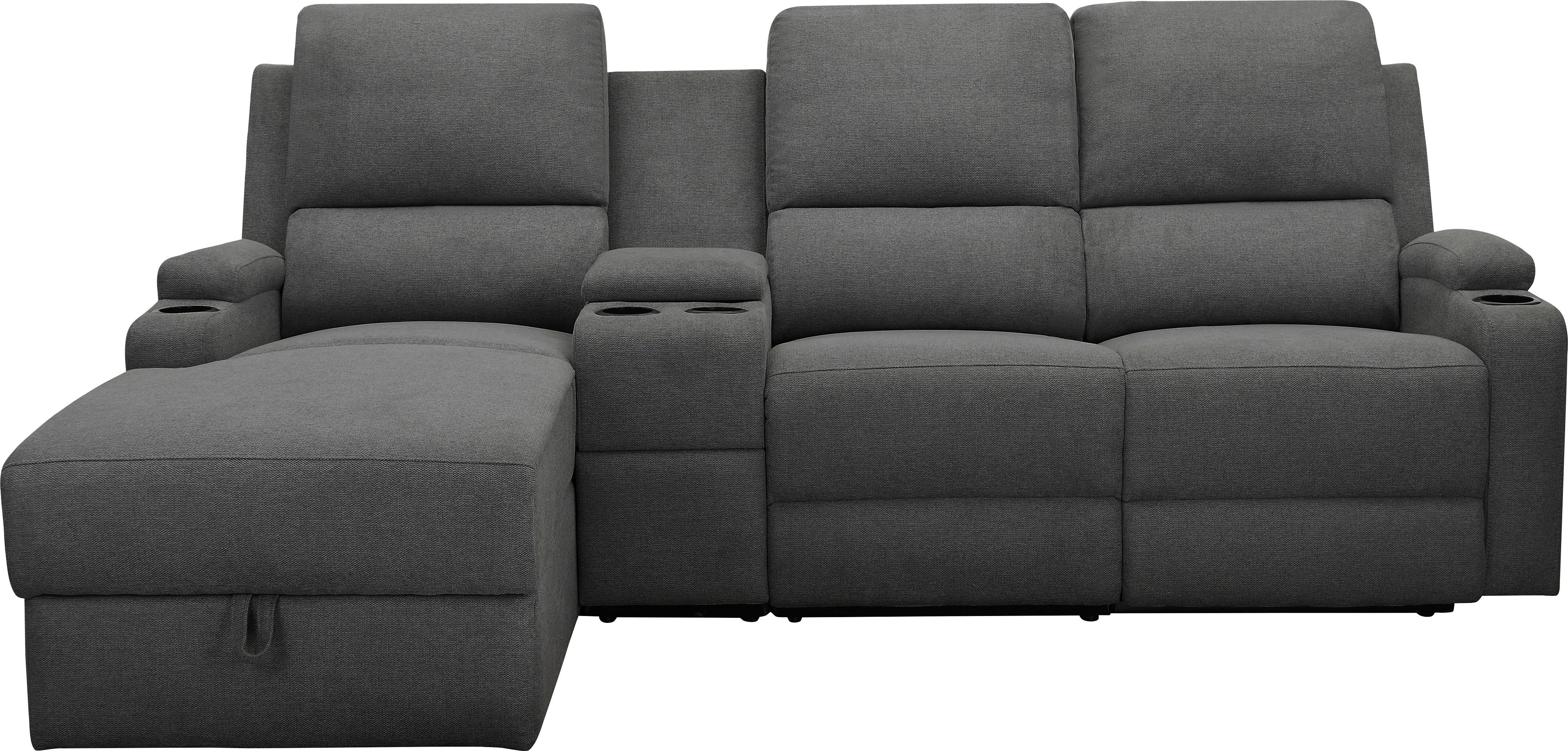 Home affaire Ecksofa "NAPORI Multimediasofa, 3er Kinosessel XXL, L-Form, 3 günstig online kaufen