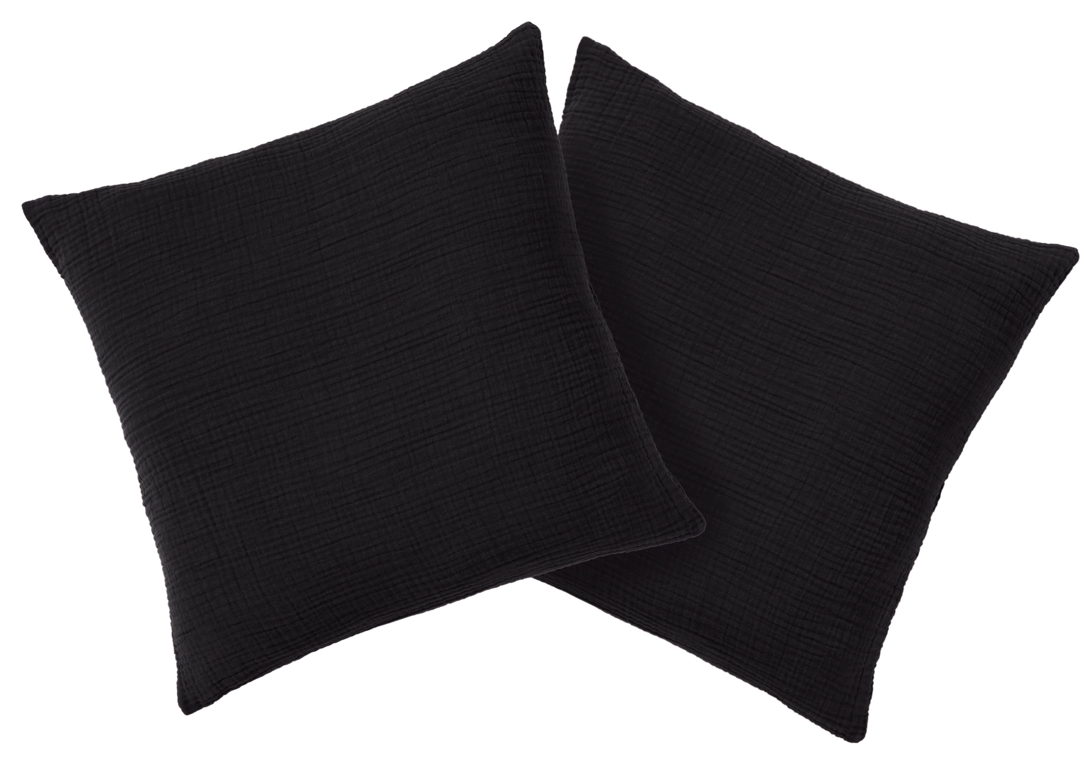 OTTO home Kissenbezug Bailee, (2 Stück), weiche Musselin-Qualität, 50x50 cm, Hotelverschluß