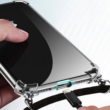Numerva Handykette Necklace Case Hülle für Samsung Galaxy S22 Ultra, Handykette Handyhülle Silikon Case