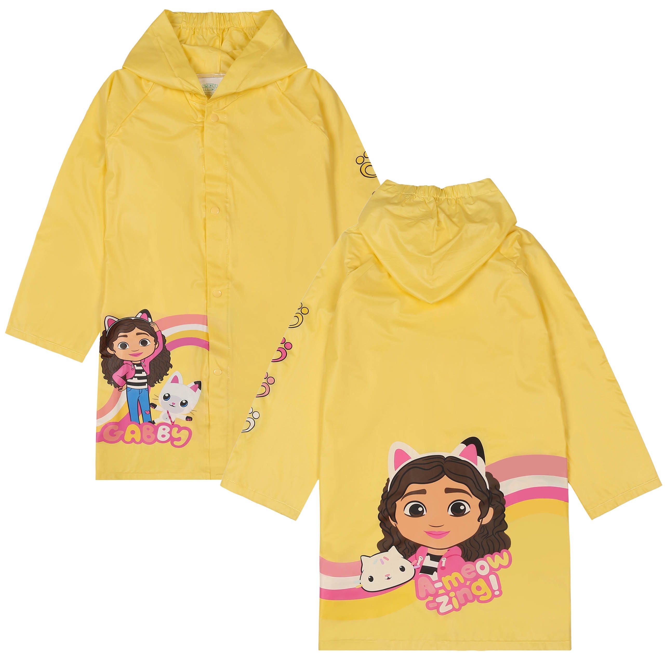 Sarcia.eu Regenmantel Gabby’s Dollhouse gelber Regenmantel mit Kapuze für Mädchen