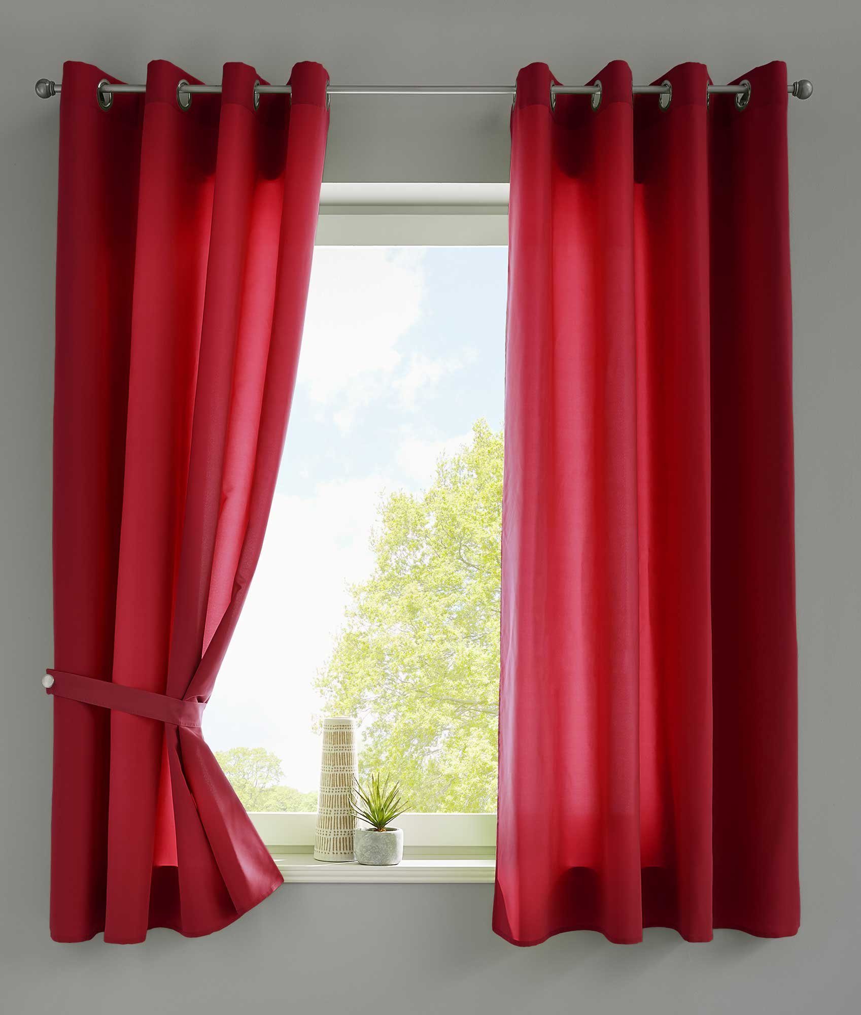 Gardinenbox Vorhang (2 St), Ösen, blickdicht, Vorhänge »Berlin« Blickdicht günstig online kaufen