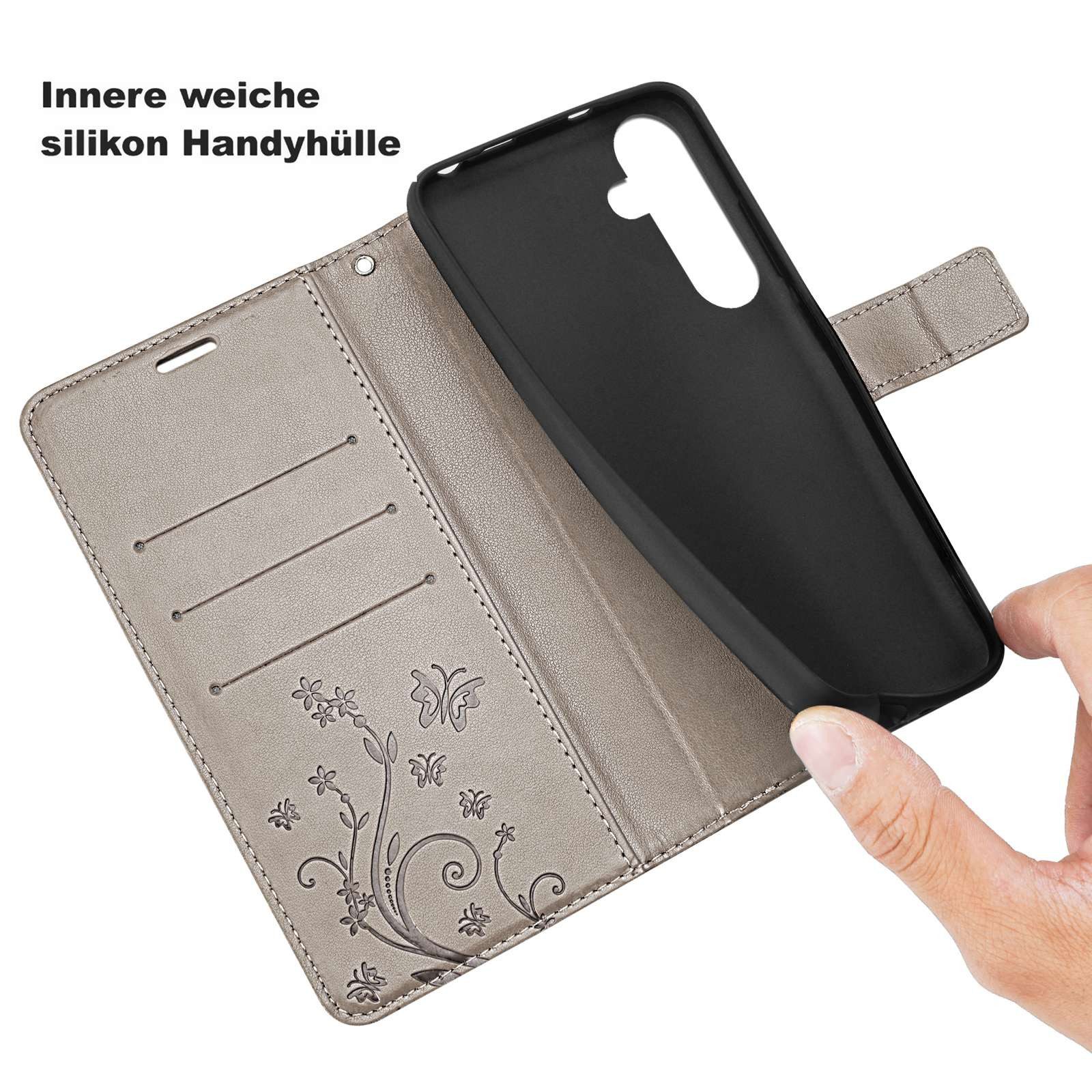 betterfon Handyhülle Handytasche für Samsung Galaxy S25 FE Klapphülle mit Kartenfächern, Bookstyle-Hülle: Magnetverschluss 3 Kartenfächer & Standfunktion