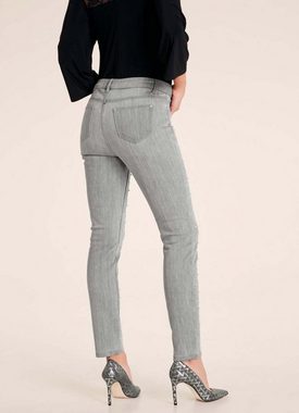 heine Slim-fit-Jeans HEINE Damen Slim-Fit-Jeans mit Perlen, grau