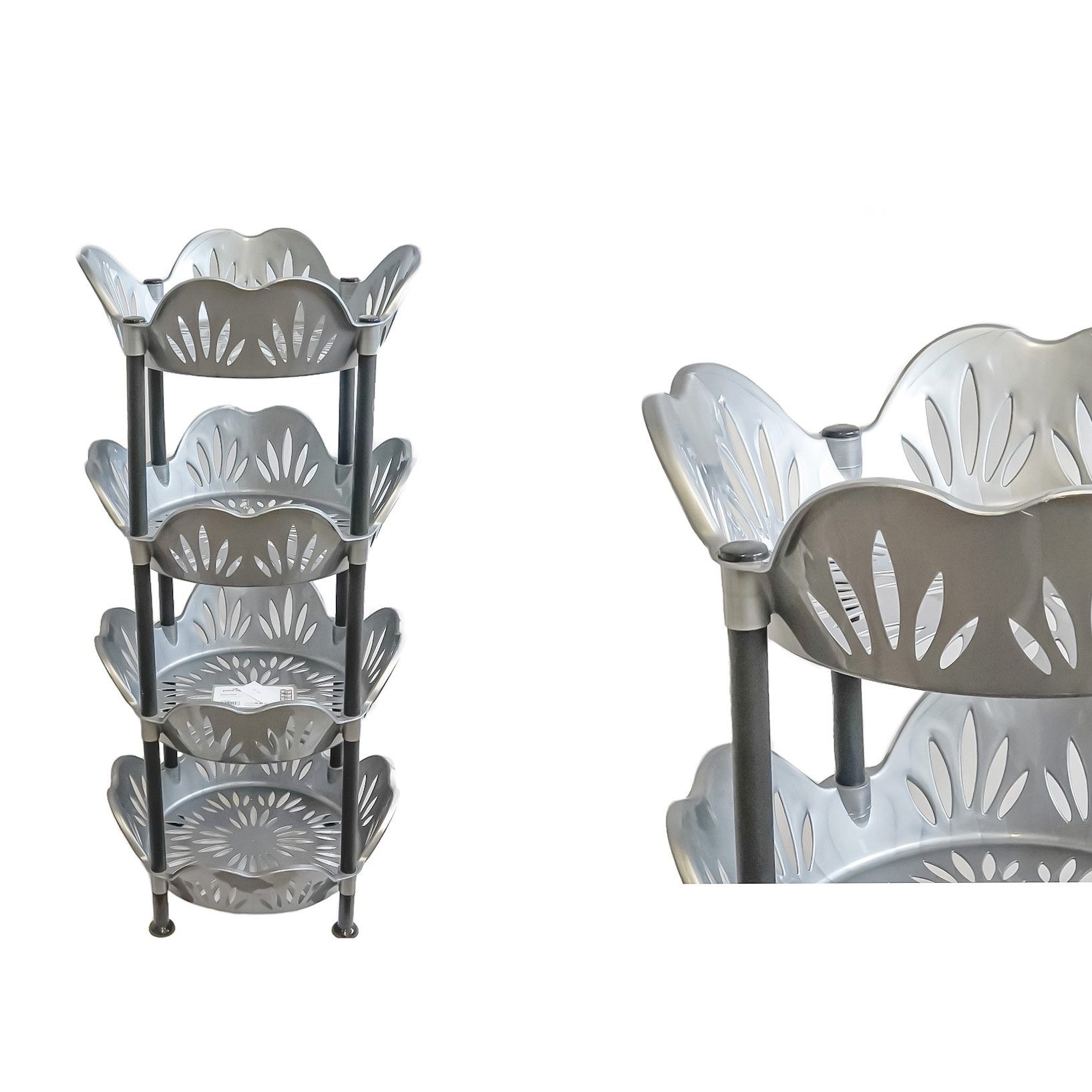 Almina Küchenorganizer-Set Obst Etagere Ständer Korb stapelbare Aufbewahrun günstig online kaufen