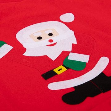 Idena Weihnachtsmann Idena 8580196 - Weihnachtsmann-Sack mit Motiv, rot, 90 x 60 cm, Filz