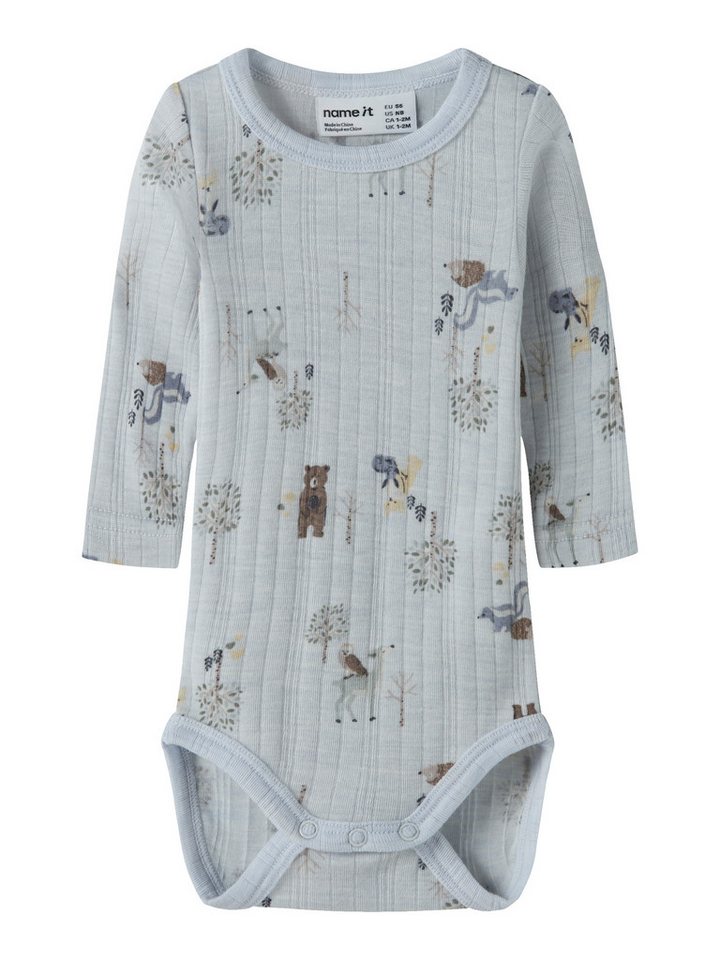 Name It Langarmbody NBMWANG WOOL NEEDLE LS BODY NOOS Wolle