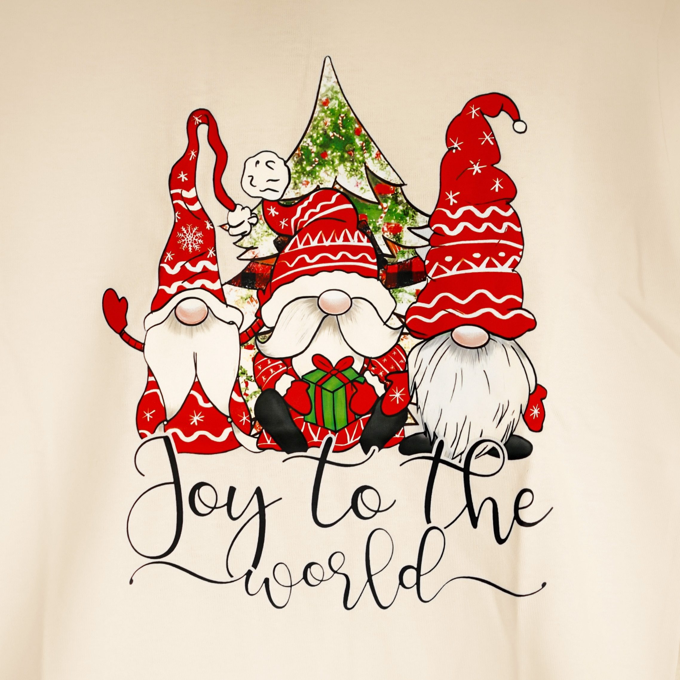 COFI Casuals Weihnachtssweatshirt Oversize Weihnachts-Sweatshirt in Creme - günstig online kaufen