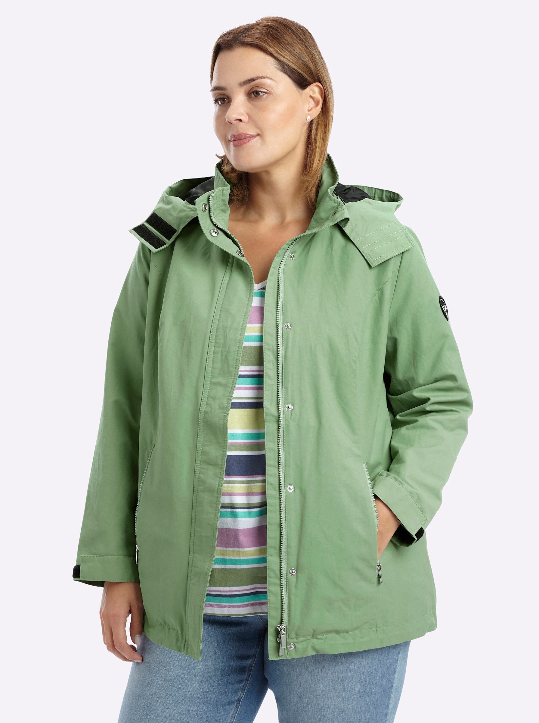 Sheego Allwetterjacke Übergangsjacke Langarm günstig online kaufen