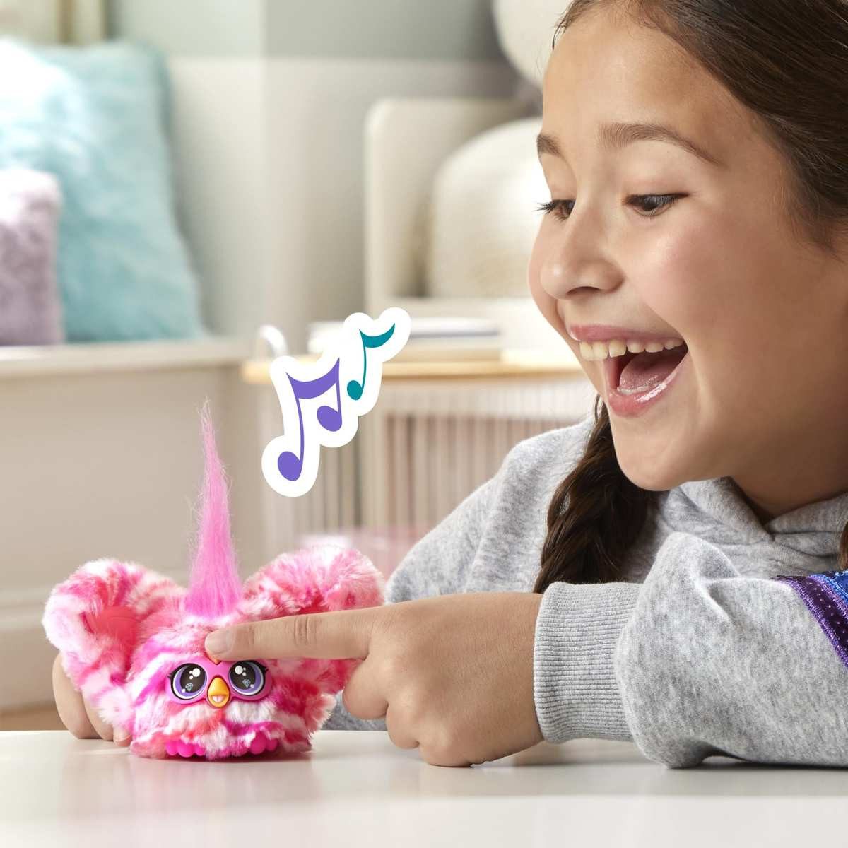 Hasbro Spielfigur Furby Furblets Bub-Lee Mini elektronisches Plüschspielzeug Pink 6+ – Bild 4 von 5